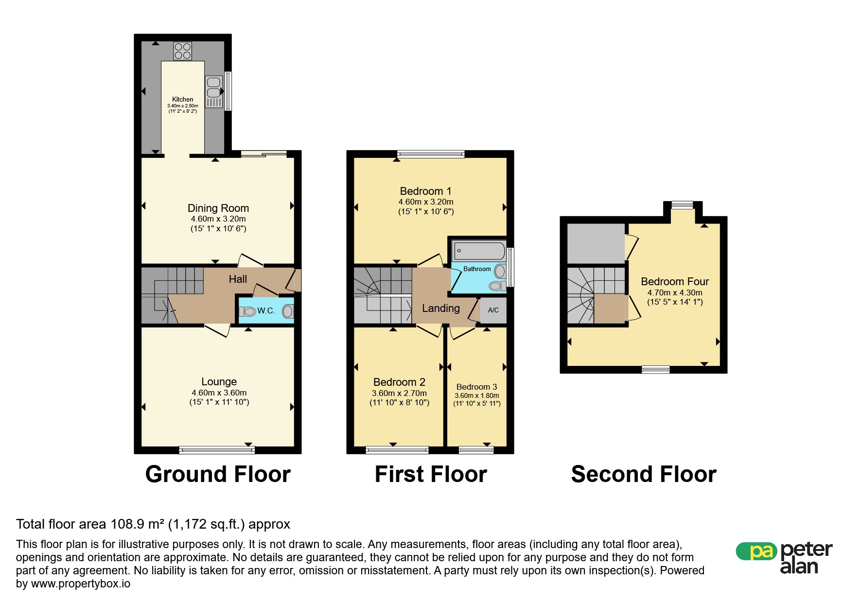 52, Glyn Rhosyn, Cardiff floorplan