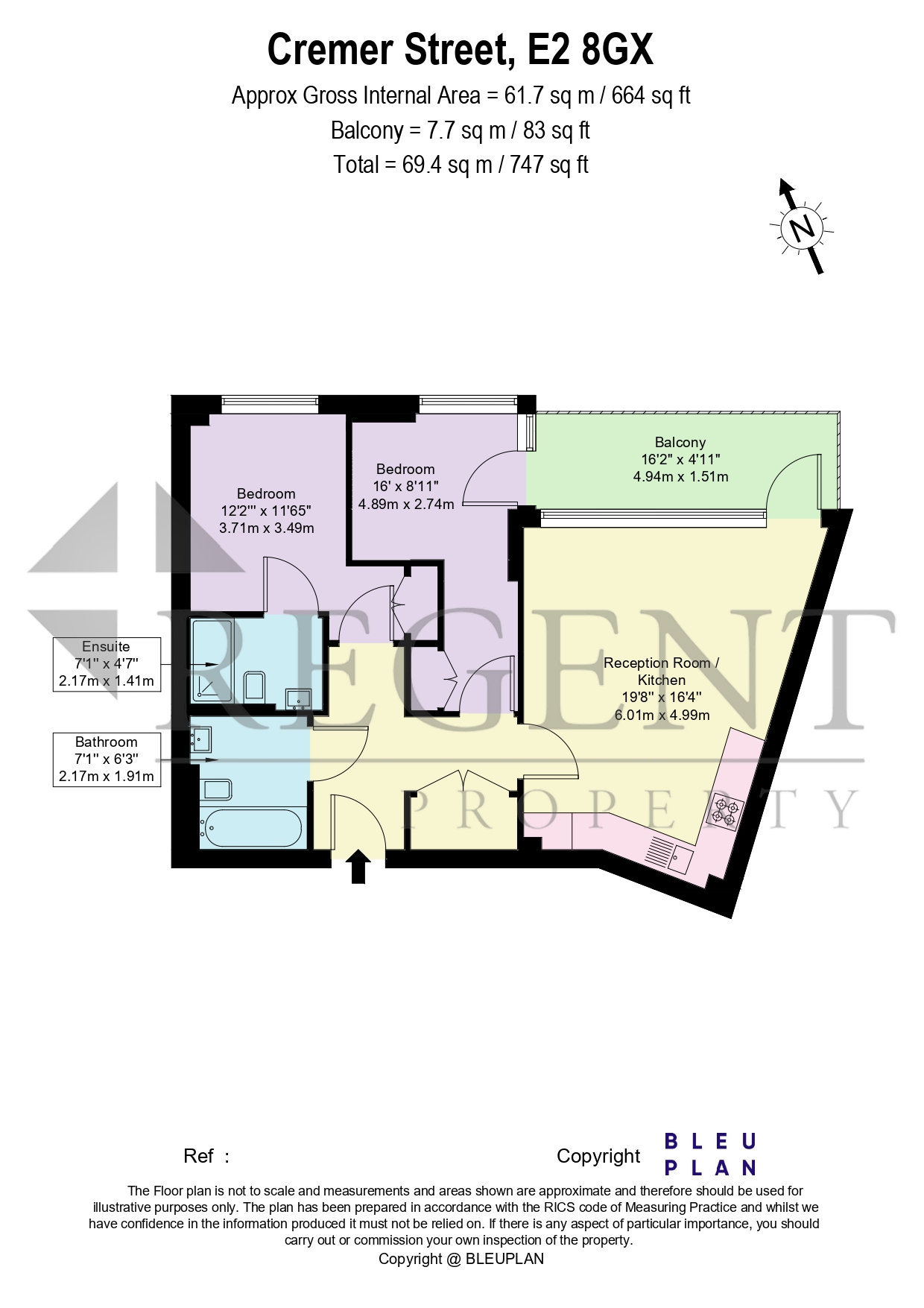 45, Rosewood Building, Cremer Street, London floorplan