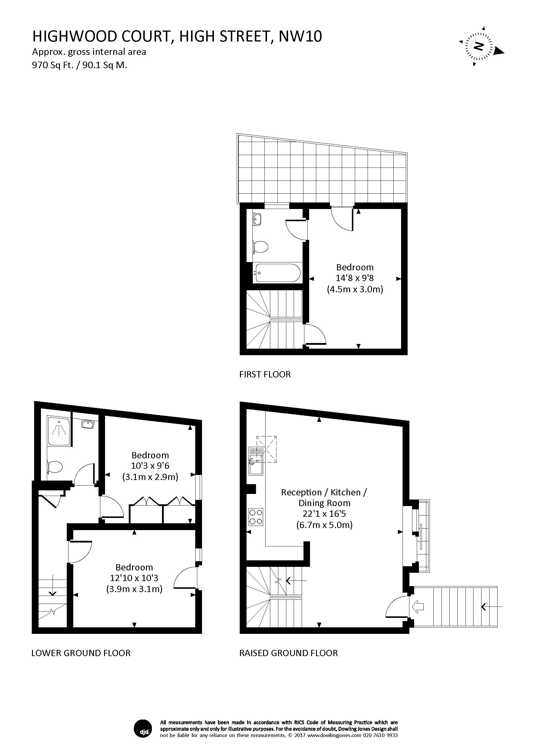 3 Bedrooms  to rent in Highwood Court, High Street, London NW10