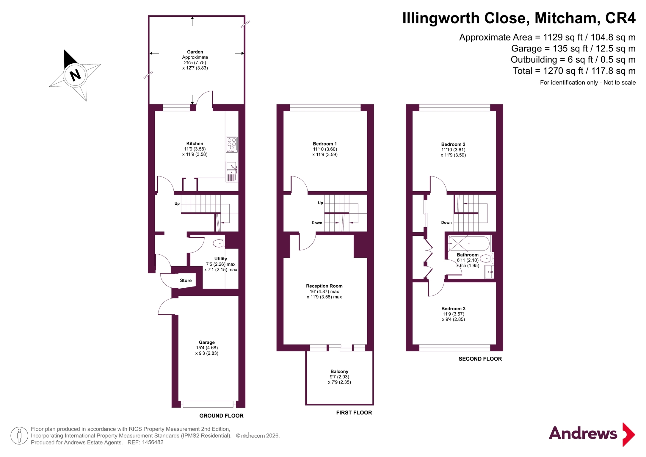38, Illingworth Close, Mitcham floorplan