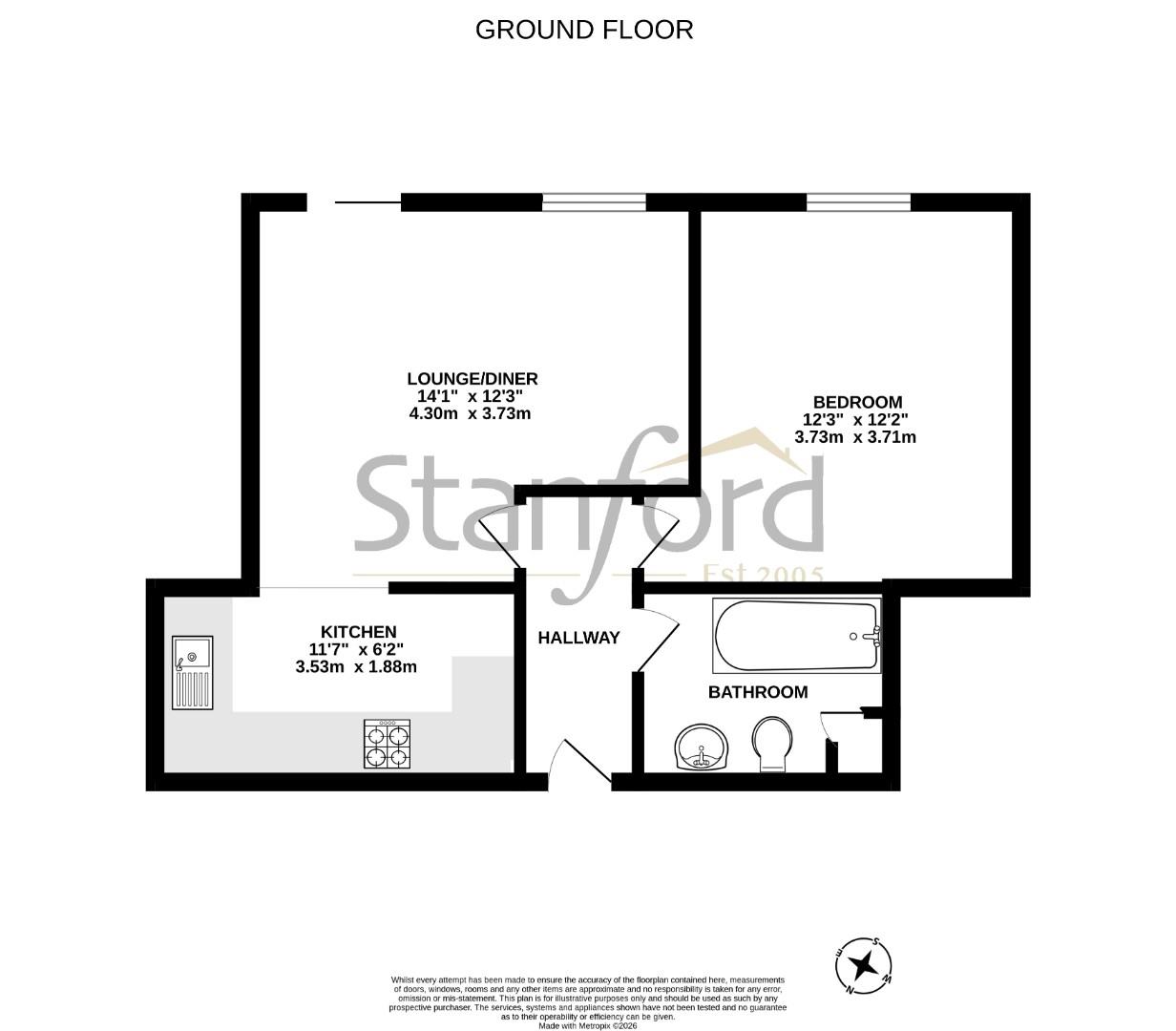 Flat 6, Oakdene Gardens, Fair Oak Road, Fair Oak floorplan