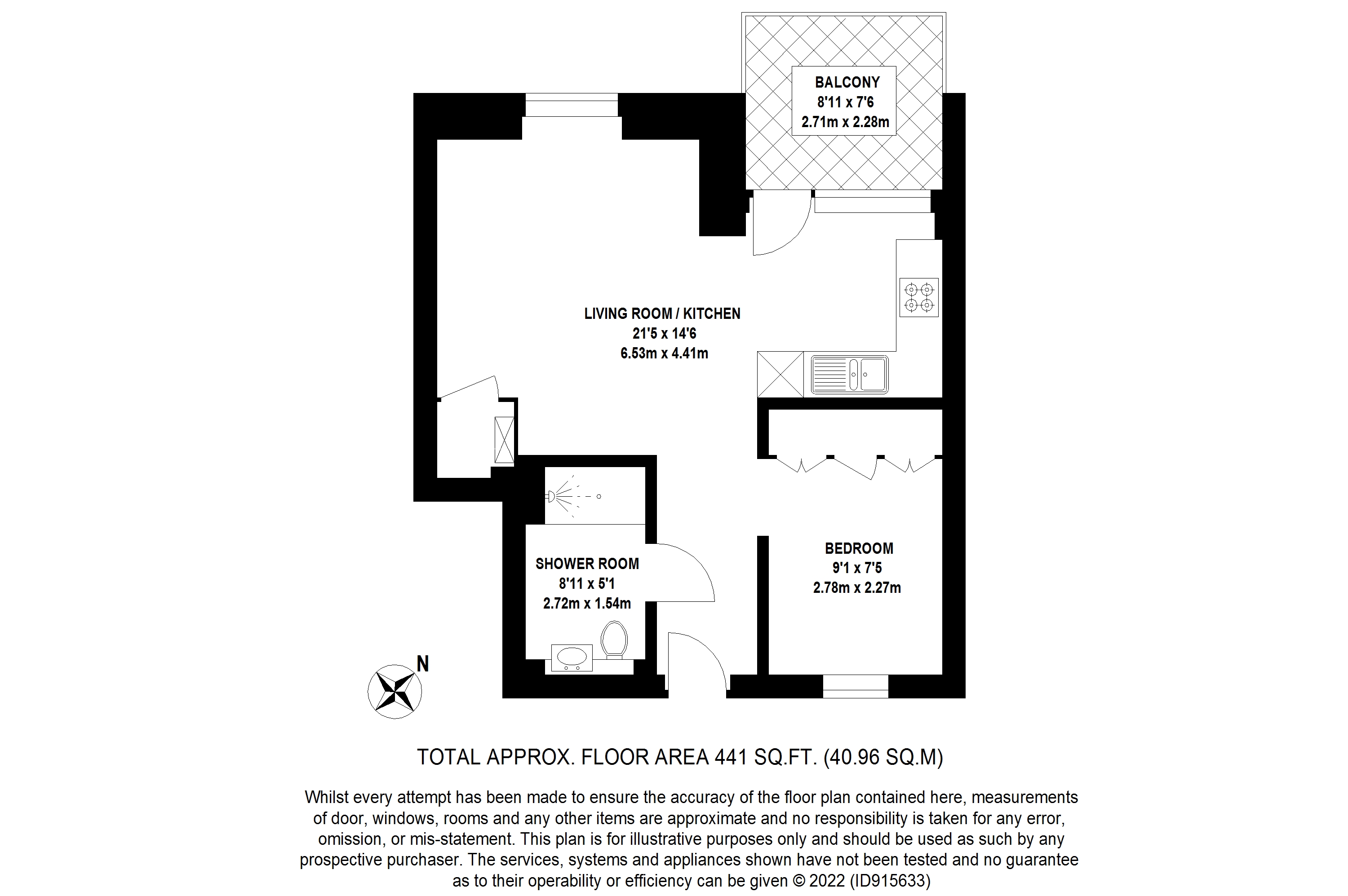 606 Sovereign Tower, 1, Emily Street, London floorplan