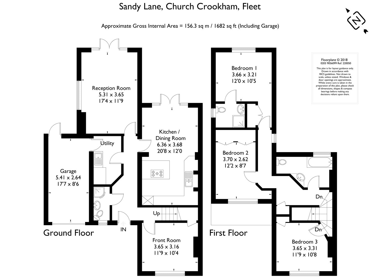 3 Bedrooms Semi-detached house for sale in Sandy Lane, Church Crookham, Fleet GU52