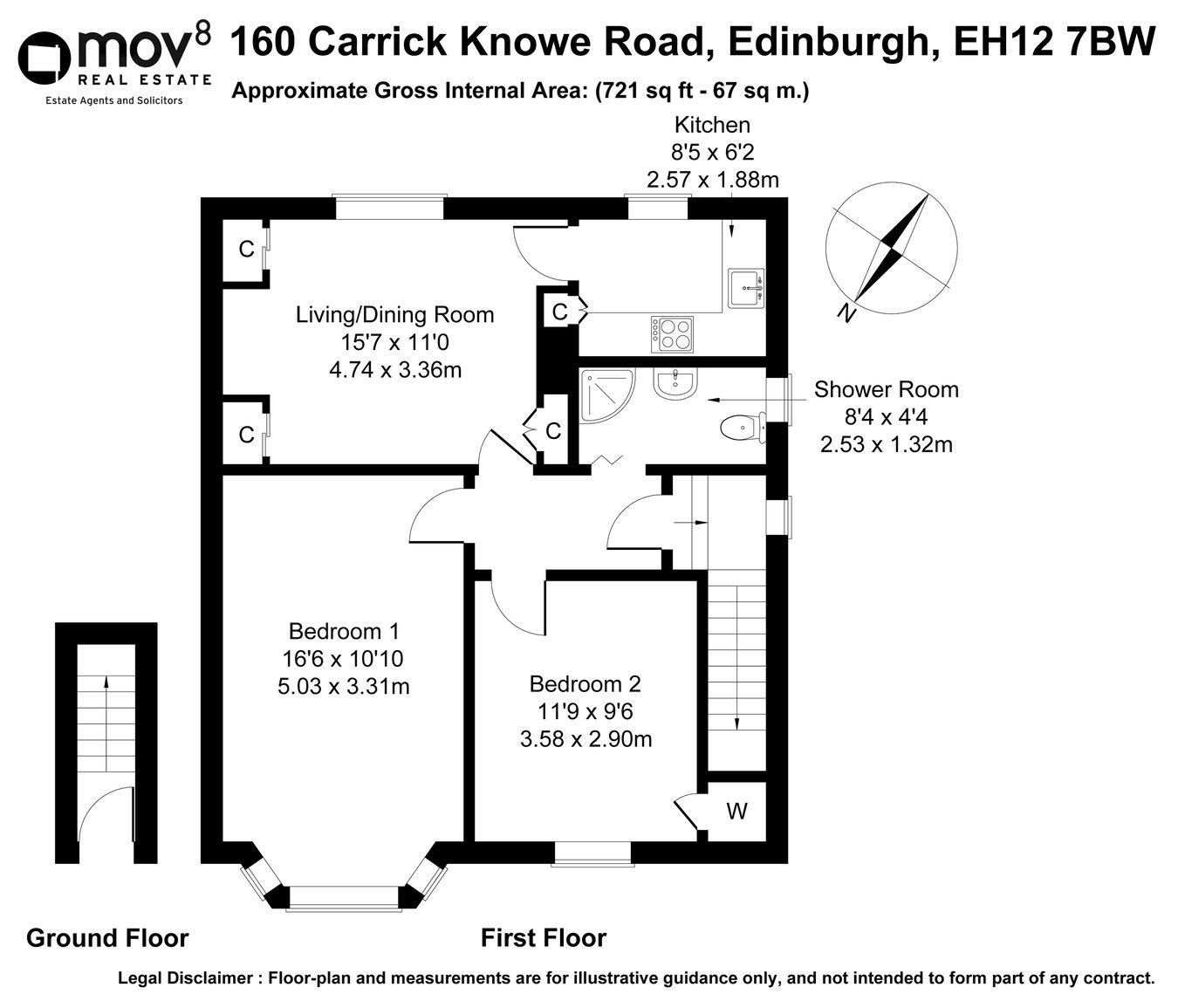160, Carrick Knowe Road, Edinburgh floorplan