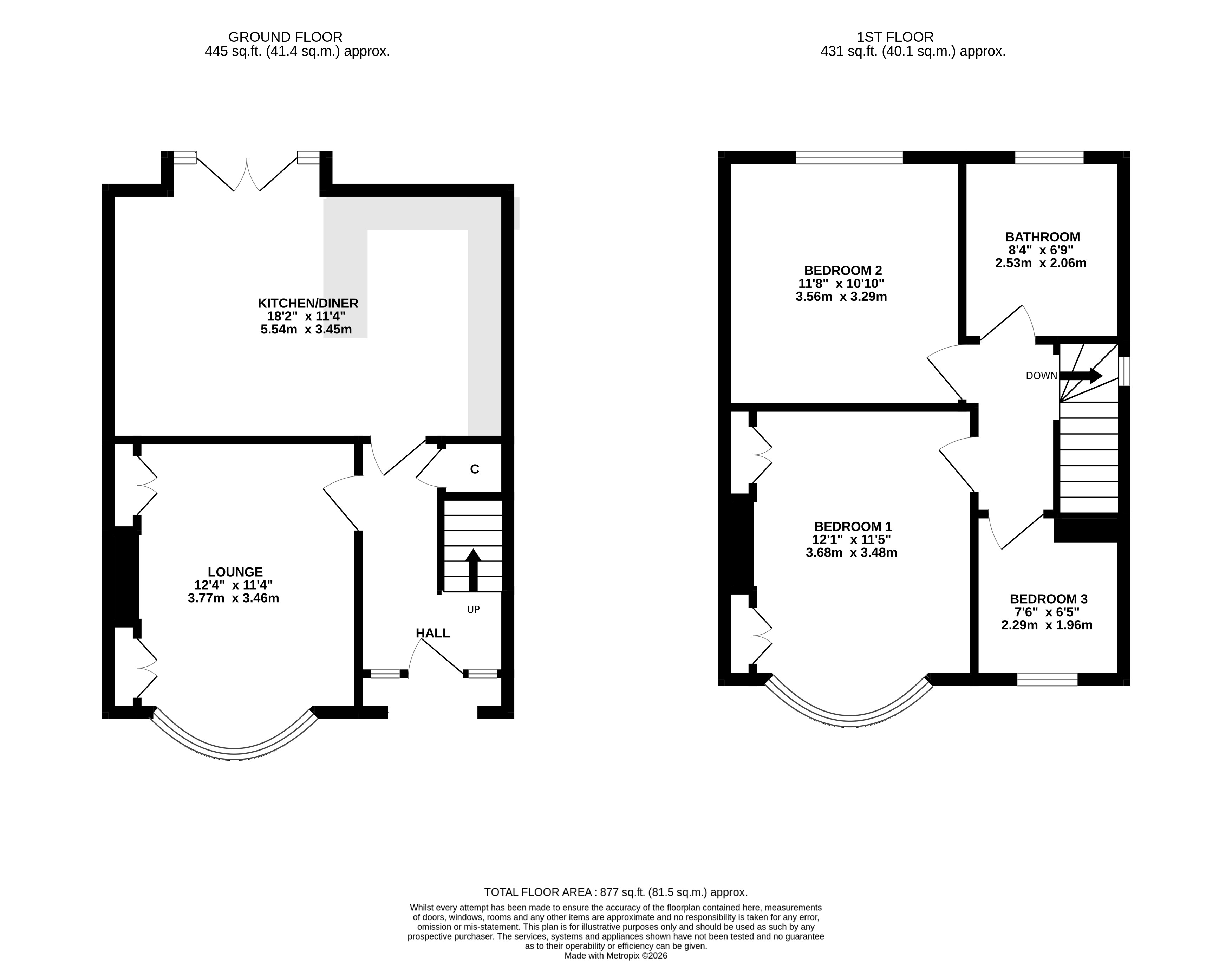 97, Old Road, Pudsey floorplan