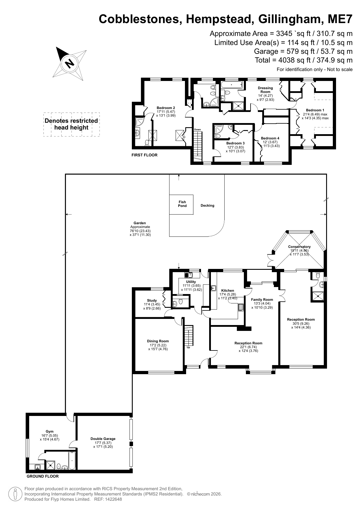 8, Cobblestones, Gillingham floorplan