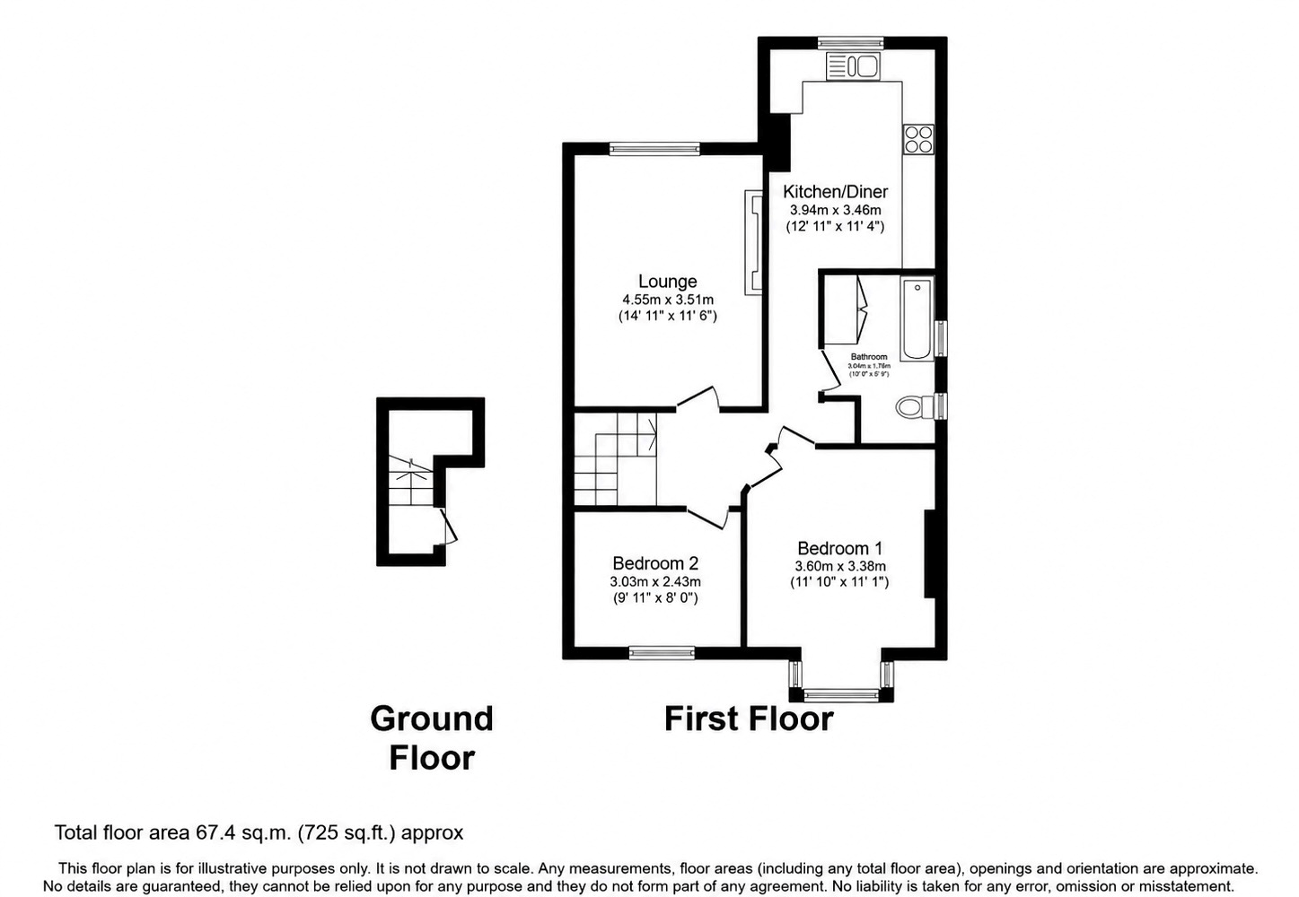 Flat 3, 20, Ash Road, Hampshire floorplan