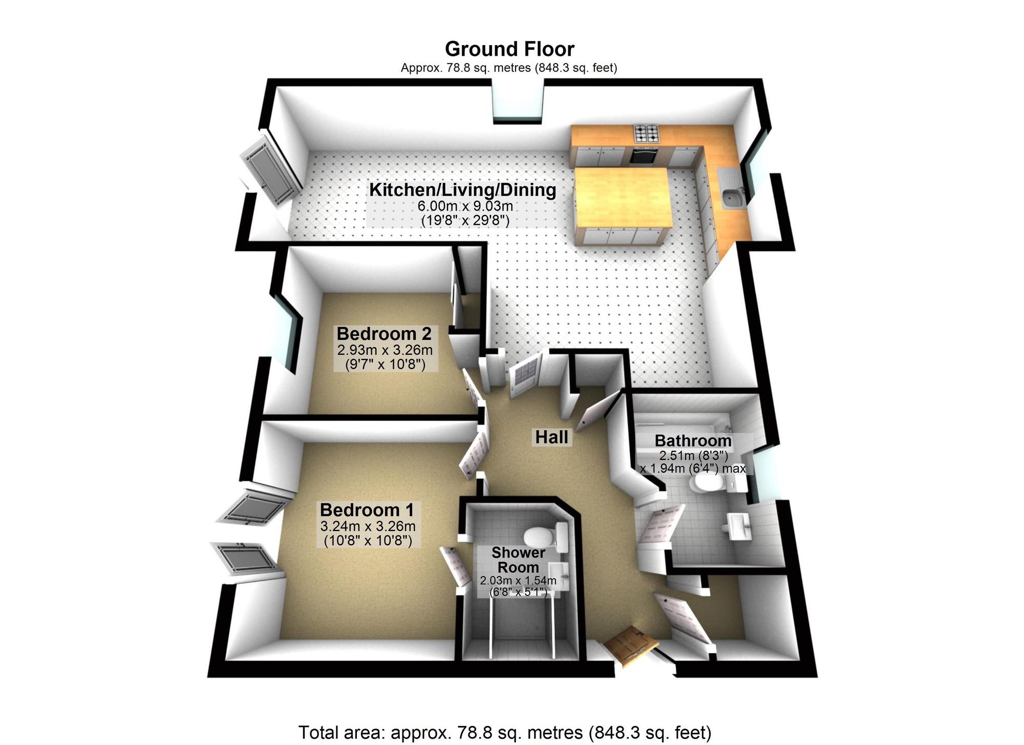 Apt 1, Linden House, Epping floorplan