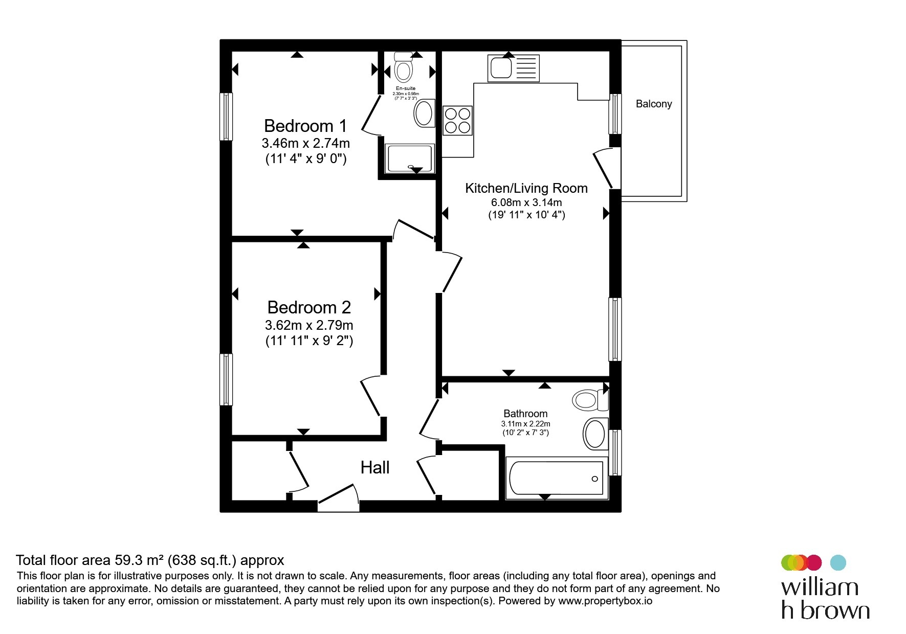71, Barcro Square, Colchester floorplan