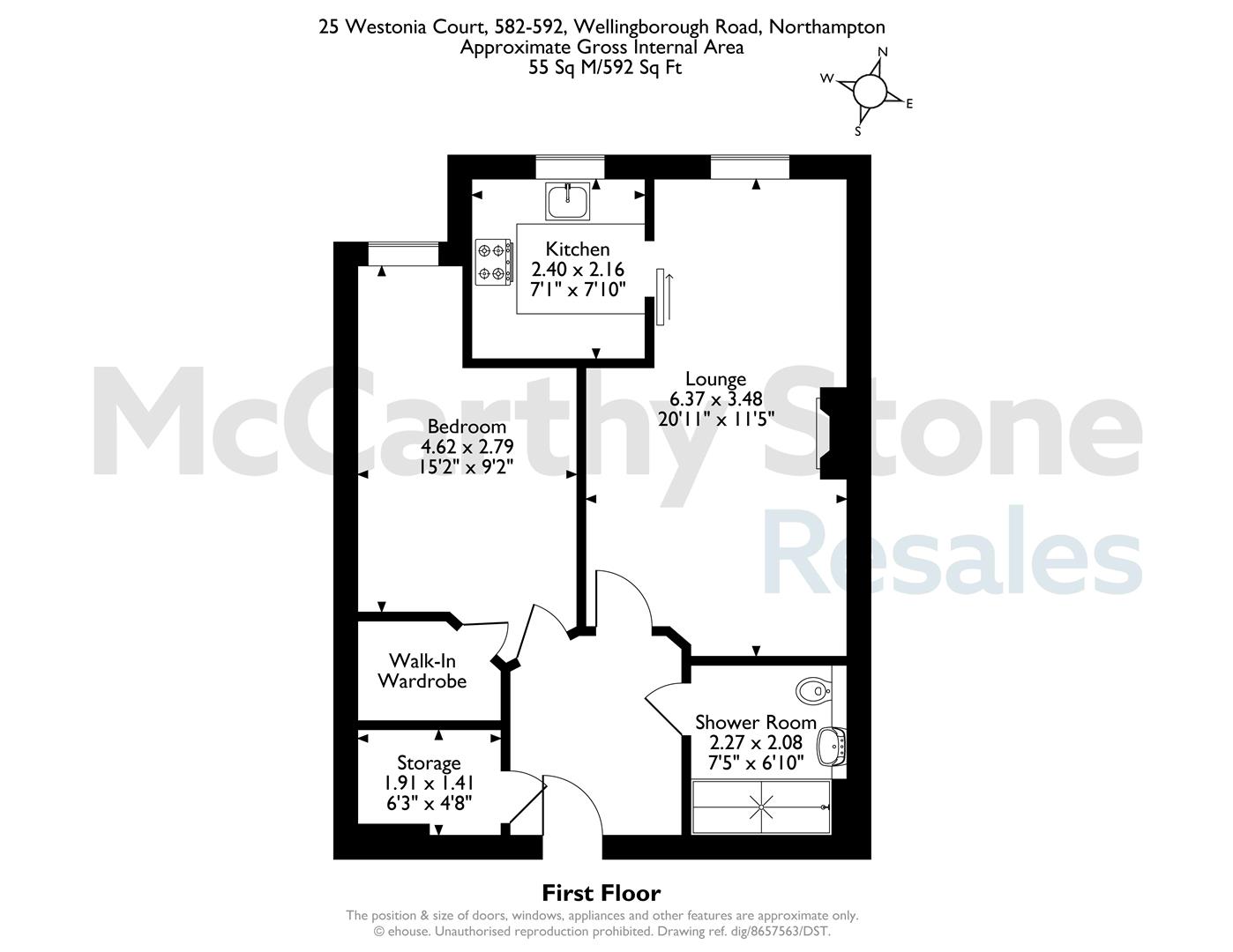 25 Westonia Court, Wellingborough Road, Northampton floorplan