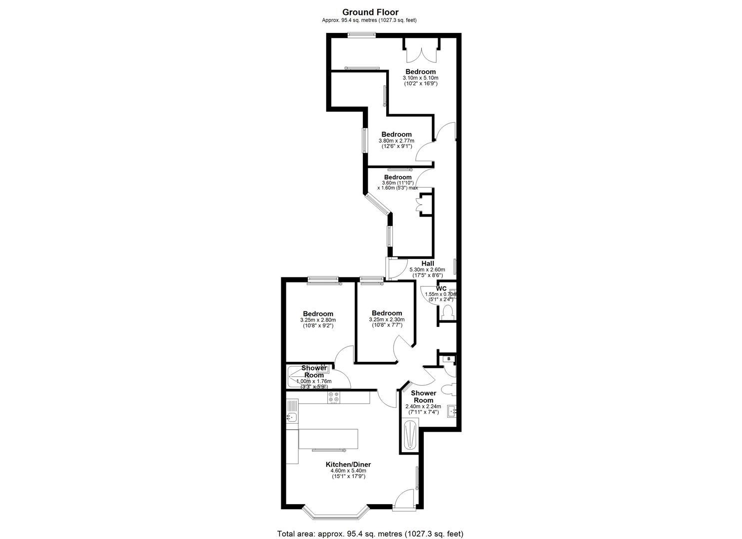 Shortridge Terrace, Newcastle upon Tyne floorplan