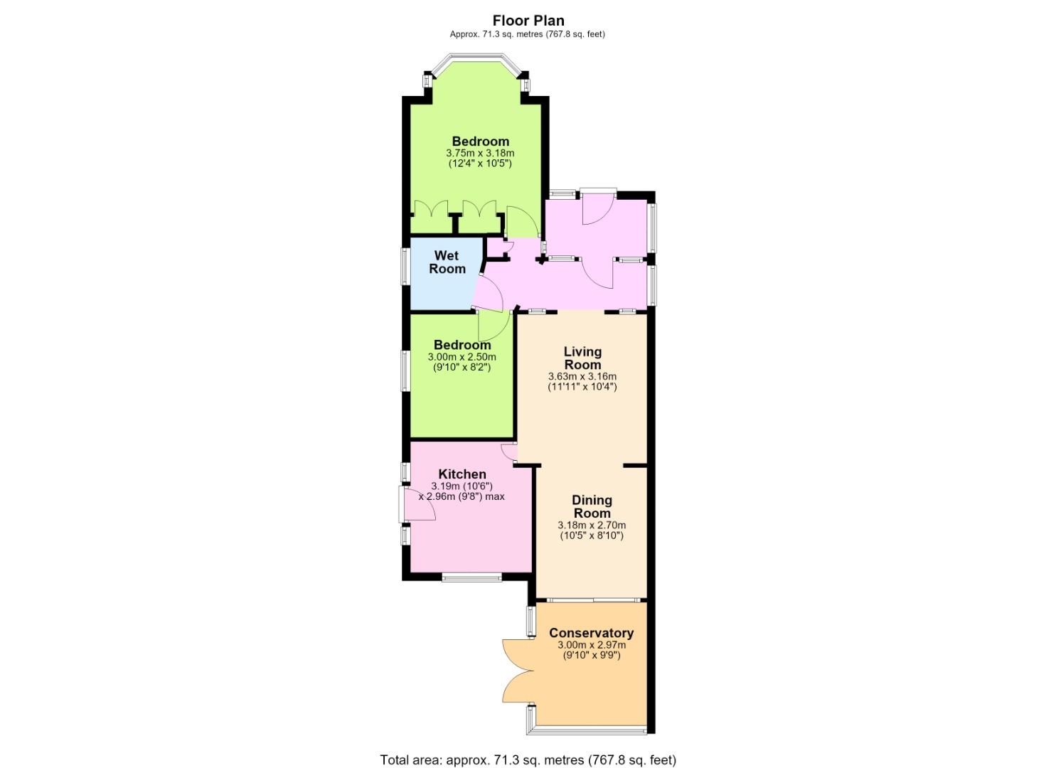 George V Avenue, Lancing floorplan