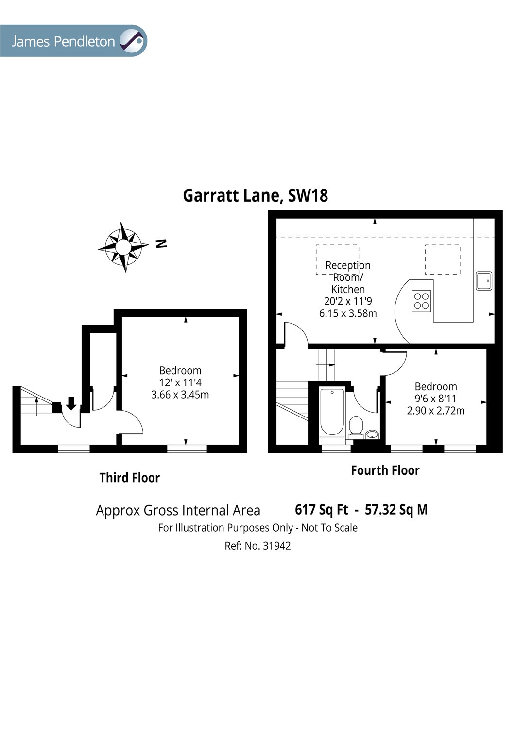 2 Bedrooms Flat to rent in Garratt Lane, Earlsfield, London SW18