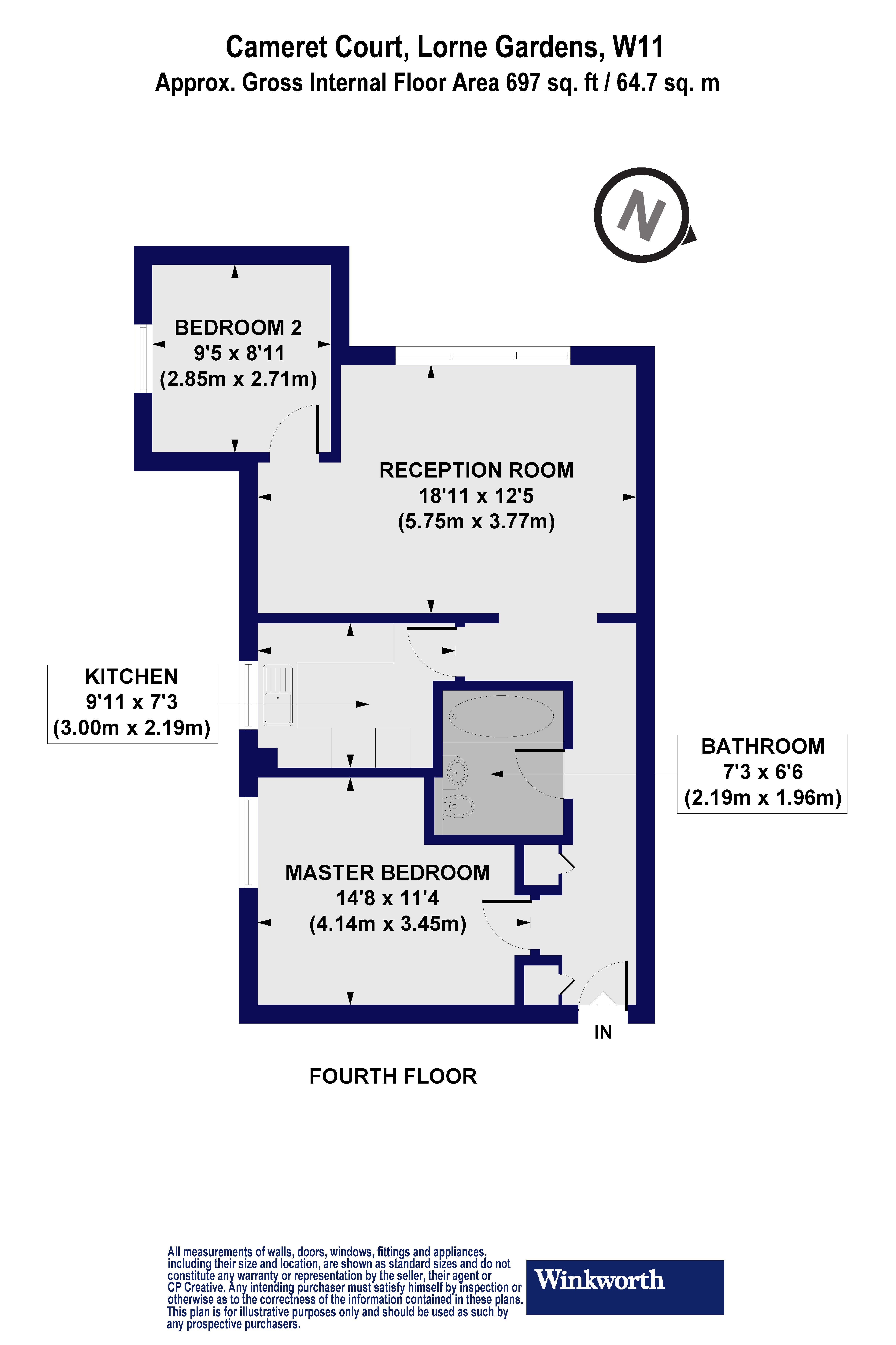 Flat 14,, Cameret Court, Holland Park floorplan