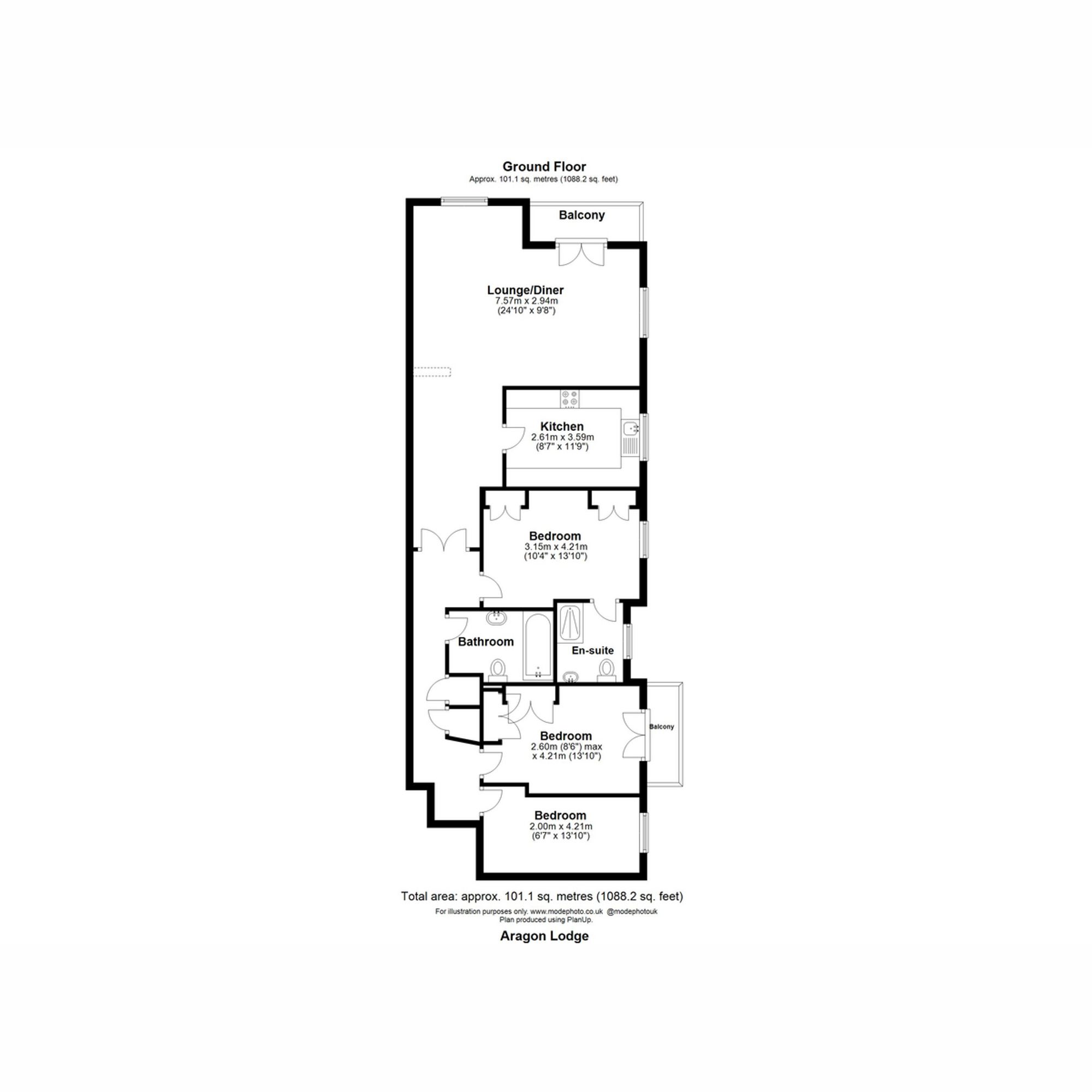 19 Aragon Lodge, Boleyn Court Epping New Road, Buckhurst Hill floorplan