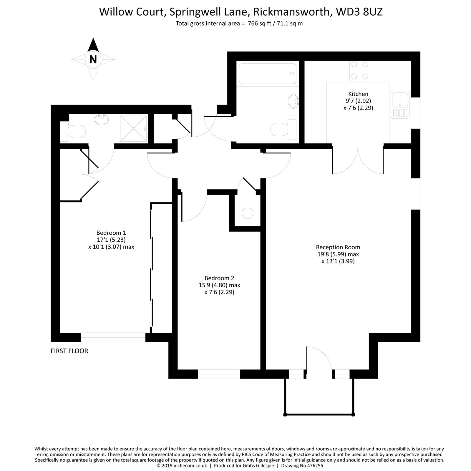 2 Bedrooms Flat for sale in Willow Court, Springwell Lane, Rickmansworth, Hertfordshire WD3