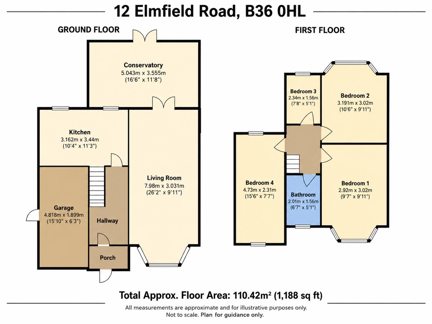 12, Elmfield Road, Birmingham floorplan