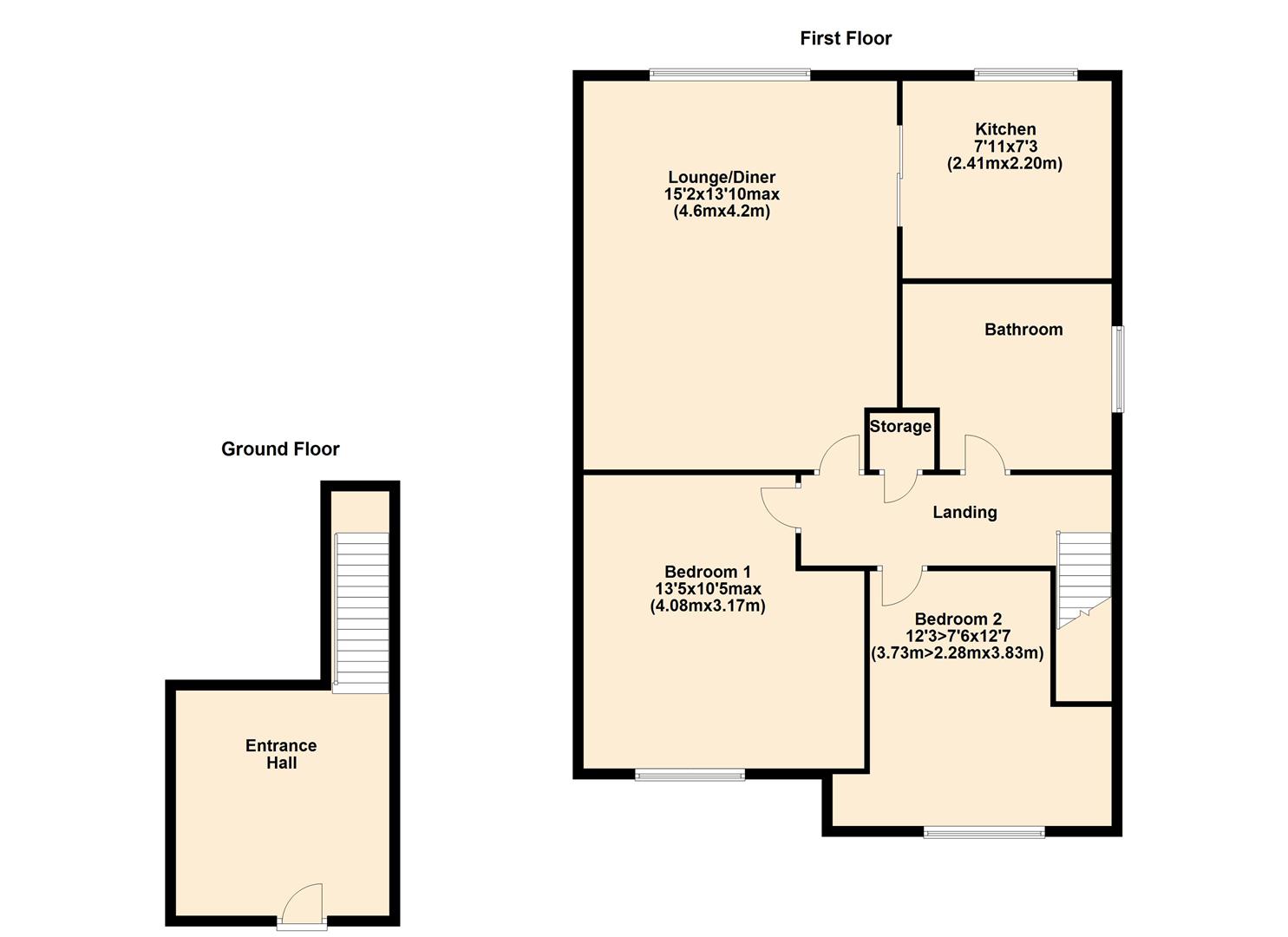 44, Dudley Close, Chafford Hundred floorplan