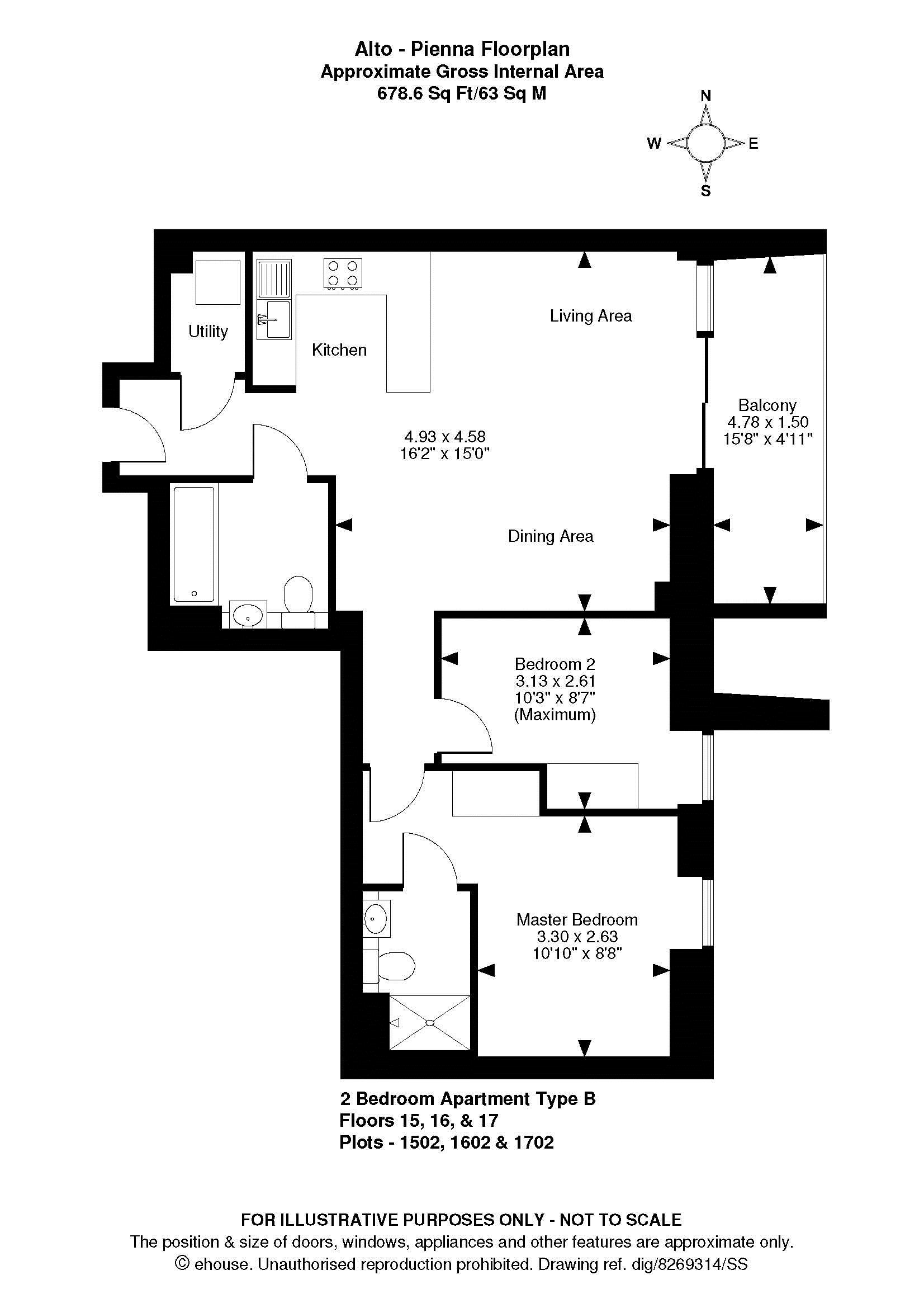 117 Pienna Apartments, 2 Elvin Gardens, Wembley floorplan