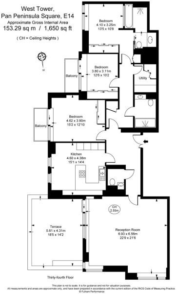 3 Bedrooms Flat to rent in 1 Pan Peninsula Square, London E14