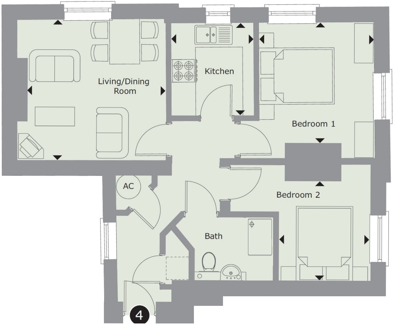 2 Bedrooms Flat to rent in East Hill Road, Oxted RH8