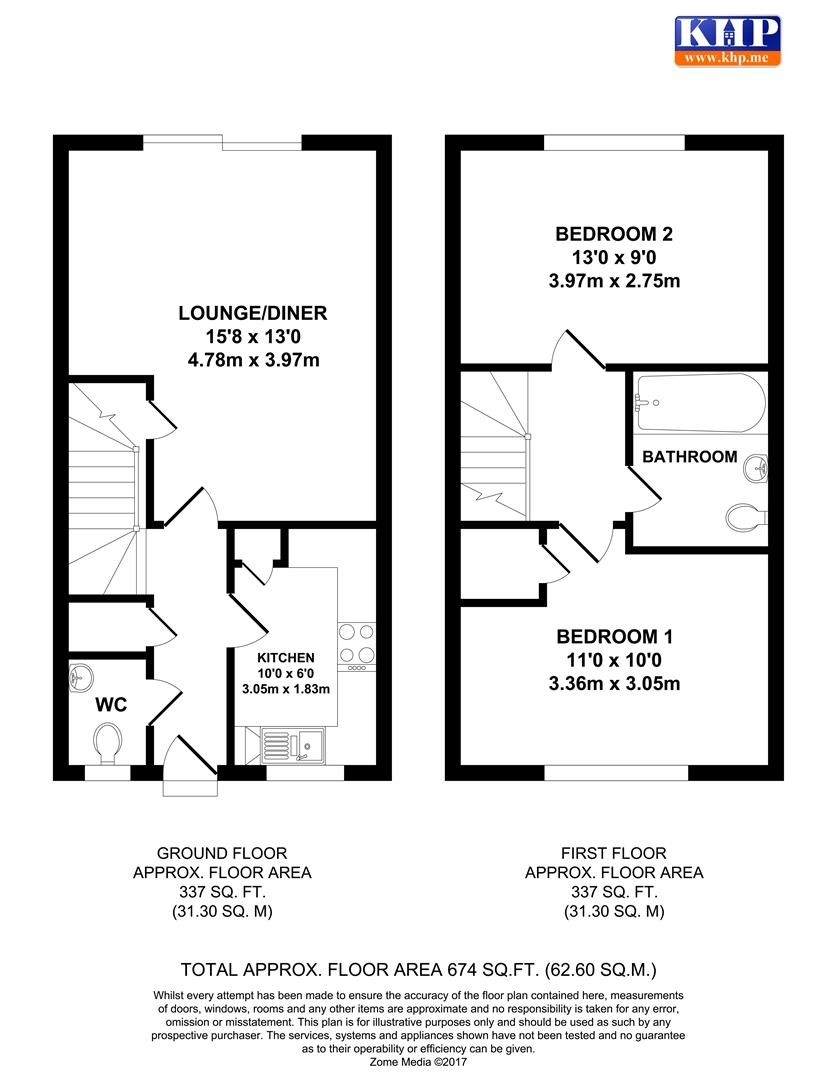 2 Bedrooms Terraced house to rent in Amber Lane, Kings Hill, West Malling ME19
