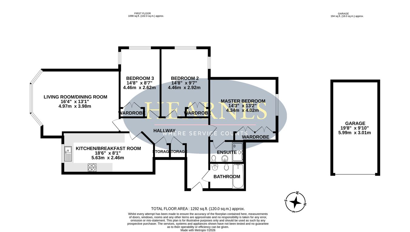 Flat 4, De Mauley Court, 3, De Mauley Road, Poole floorplan