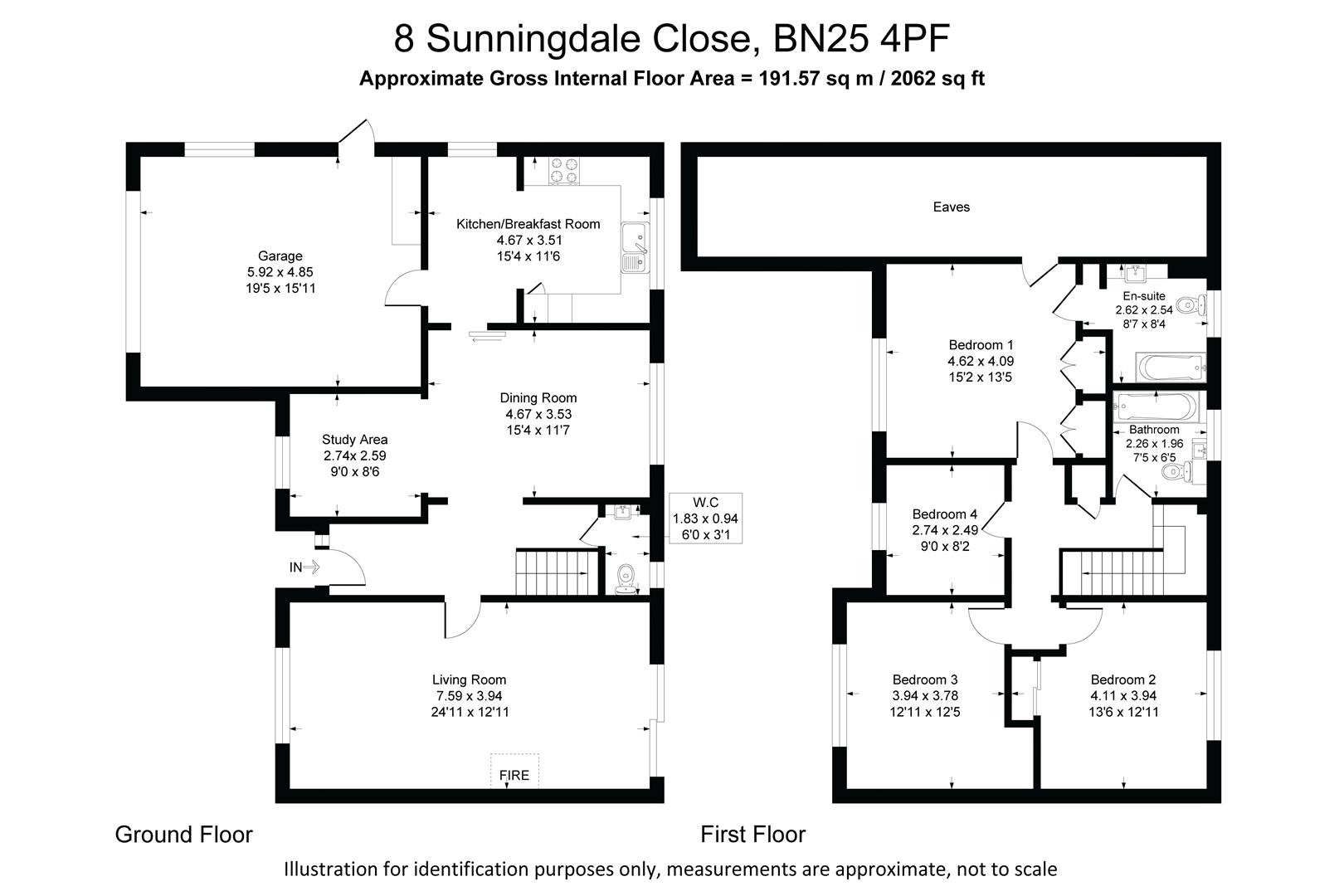 8, Sunningdale Close, Seaford floorplan