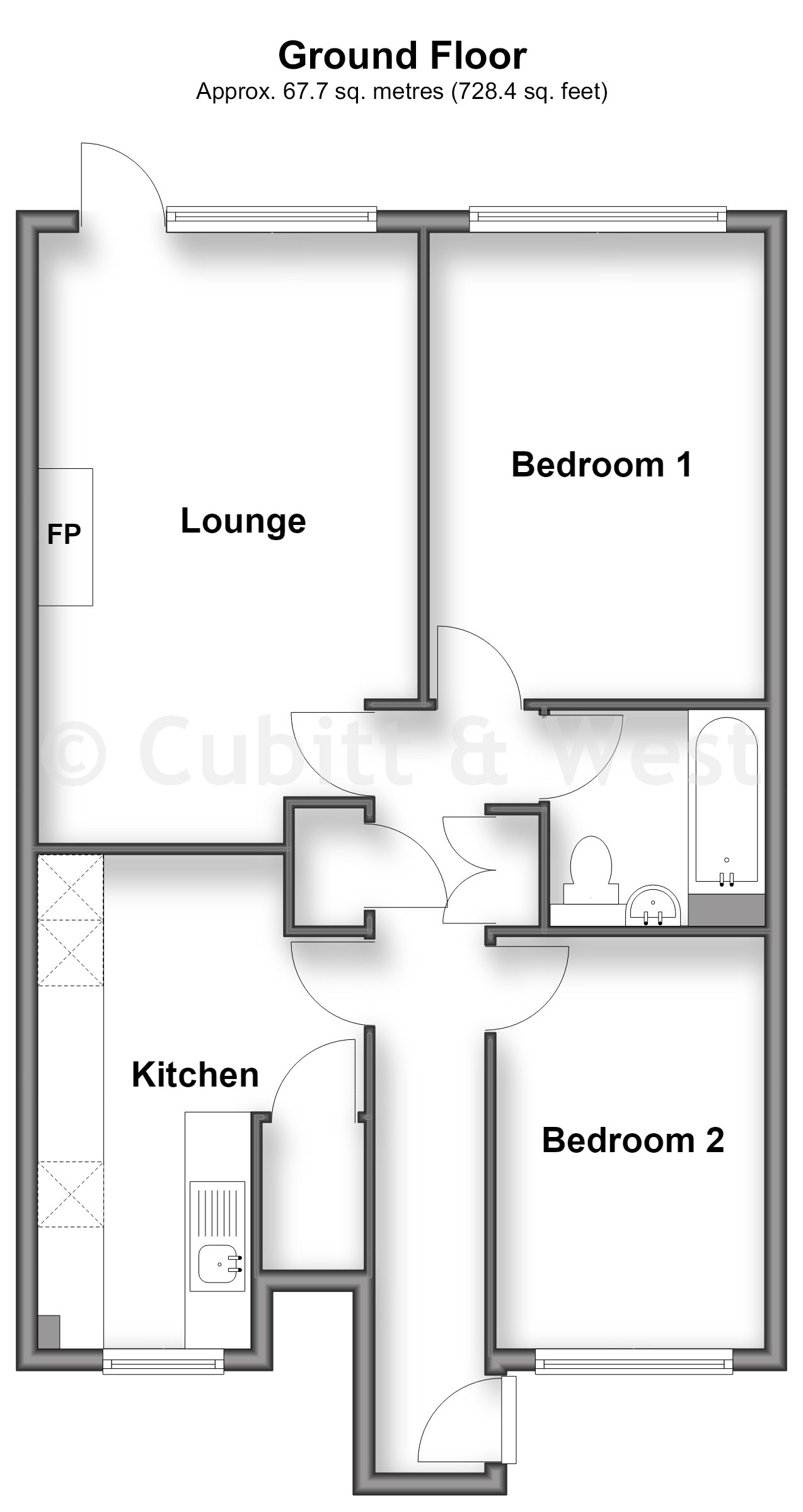 3, Timberhill, Ashtead floorplan
