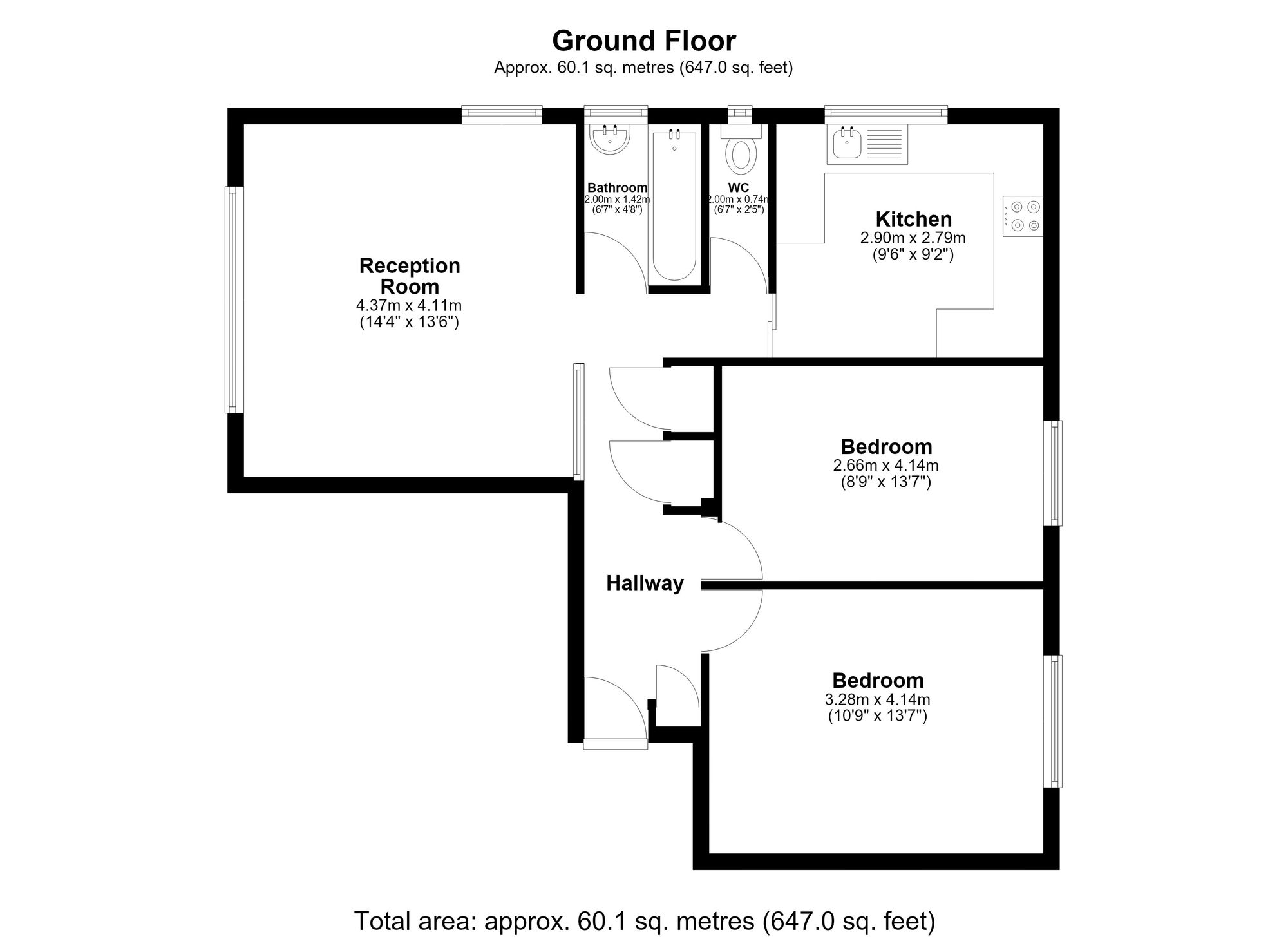 25 The Shaftesburys, Barking floorplan