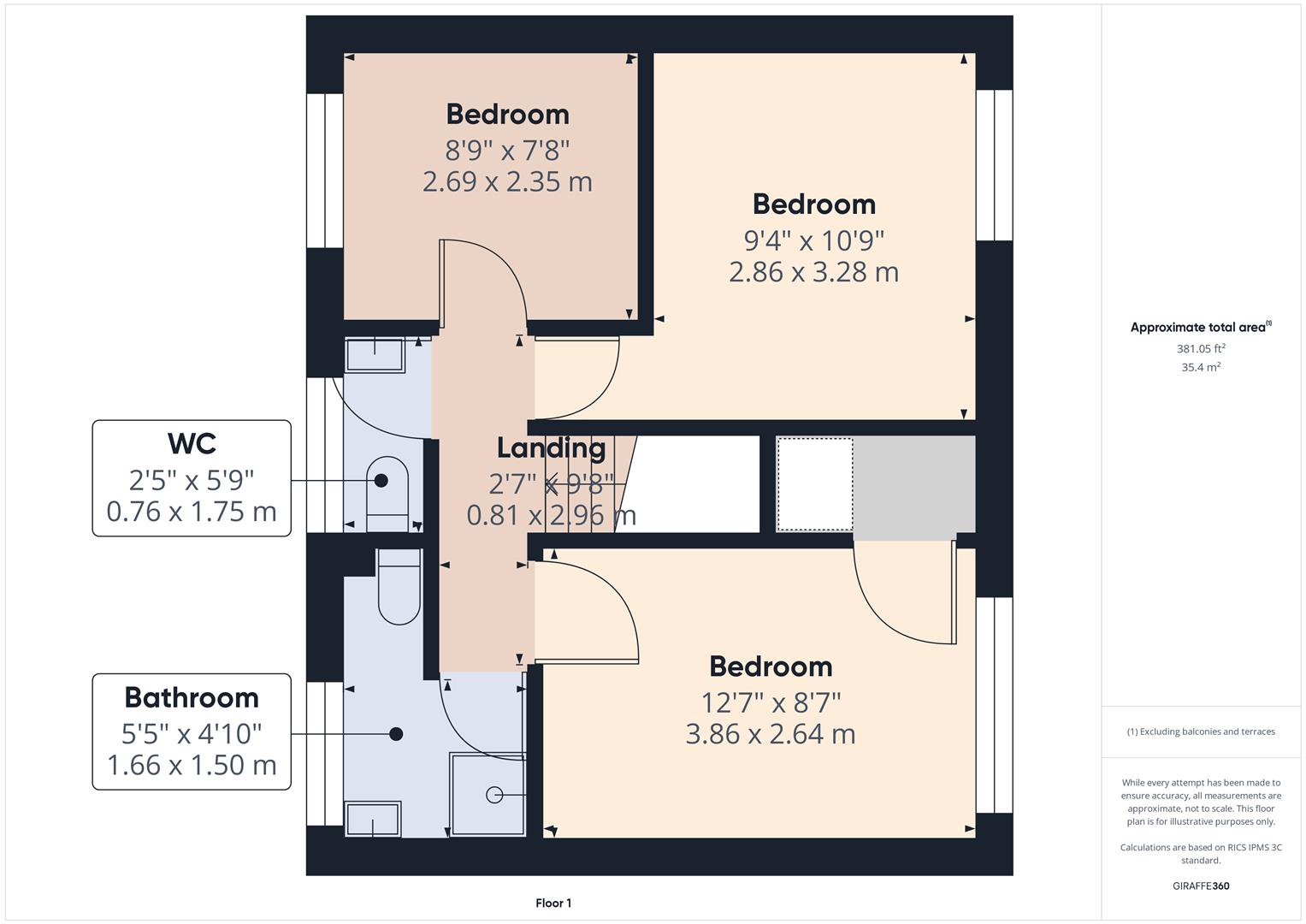 158, Kestrel Avenue, Birmingham floorplan