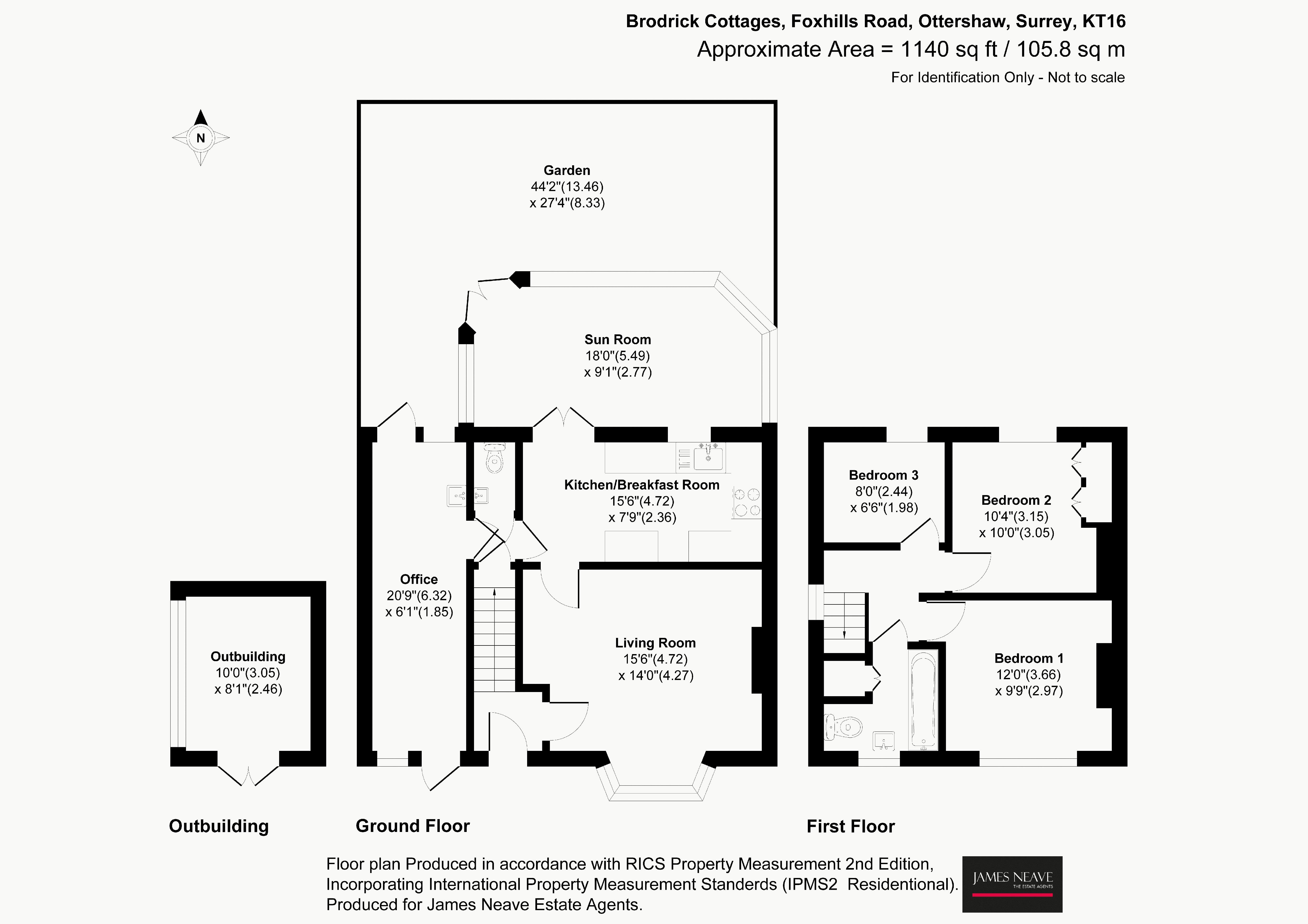 3 Brodrick Cottages, Foxhills Road, Ottershaw floorplan