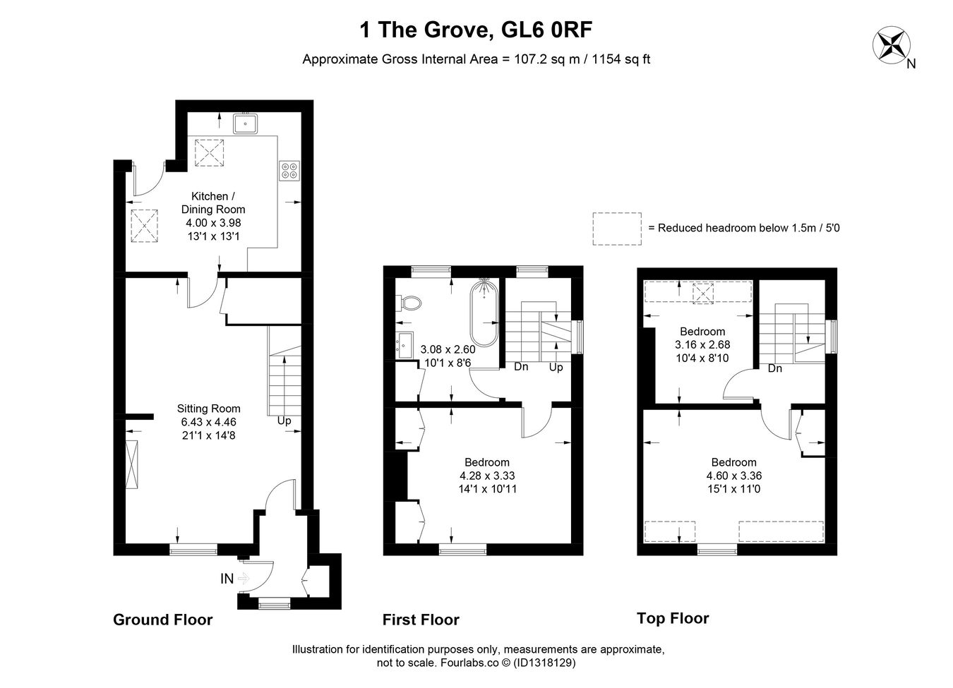 1 The Grove, Newmarket, Nailsworth floorplan