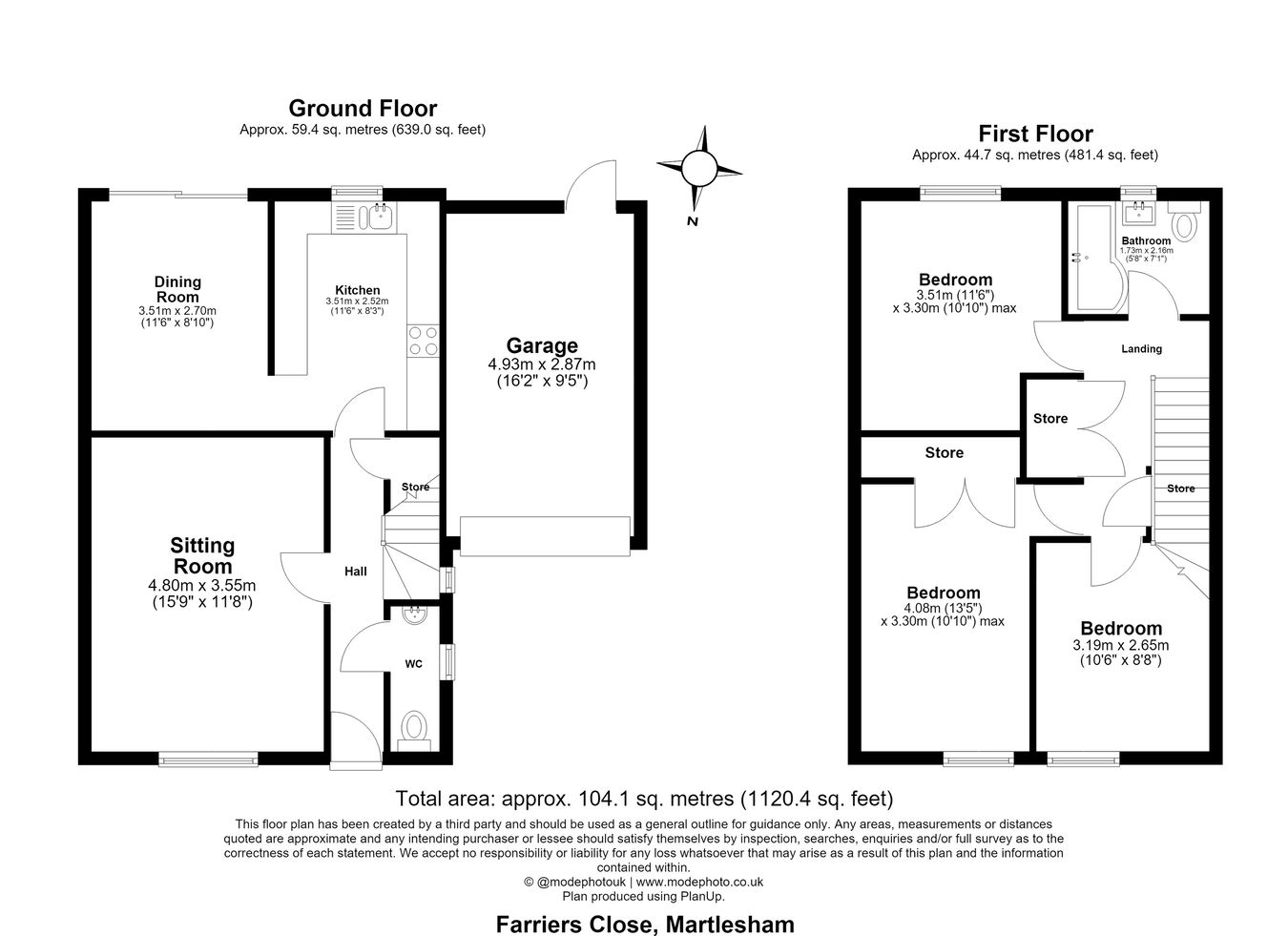 58, Farriers Close, Martlesham Heath floorplan