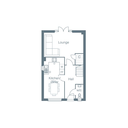 Cross Road Walmer, Deal floorplan