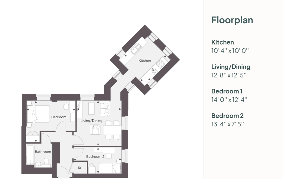 Plot Five (5), Jefferson House, Colchester floorplan