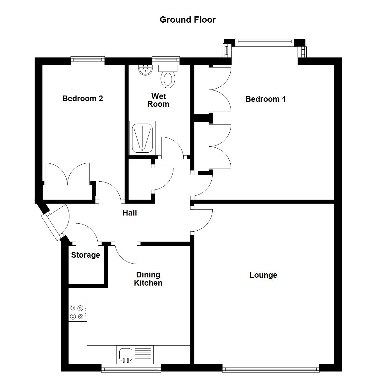 2 Bedrooms Flat for sale in Addison Terrace, Crieff PH7