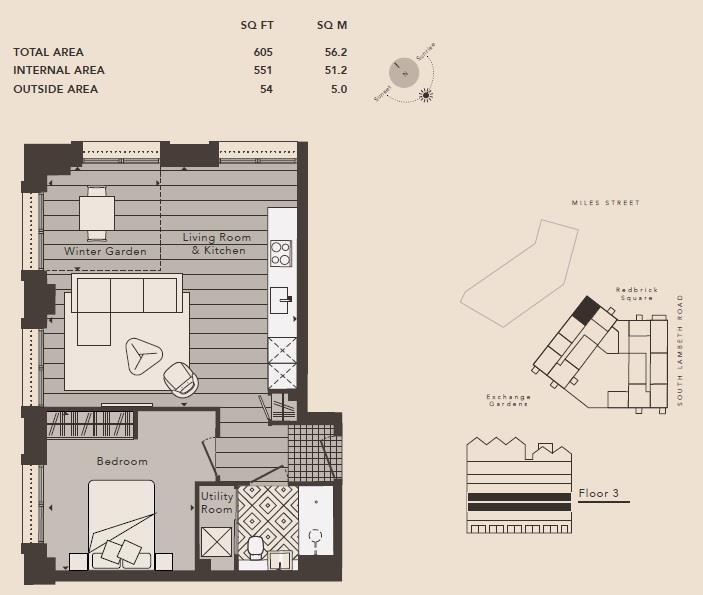 1 Bedrooms Flat to rent in Keybridge House, 80 Miles Street, Nine Elms, London SW8