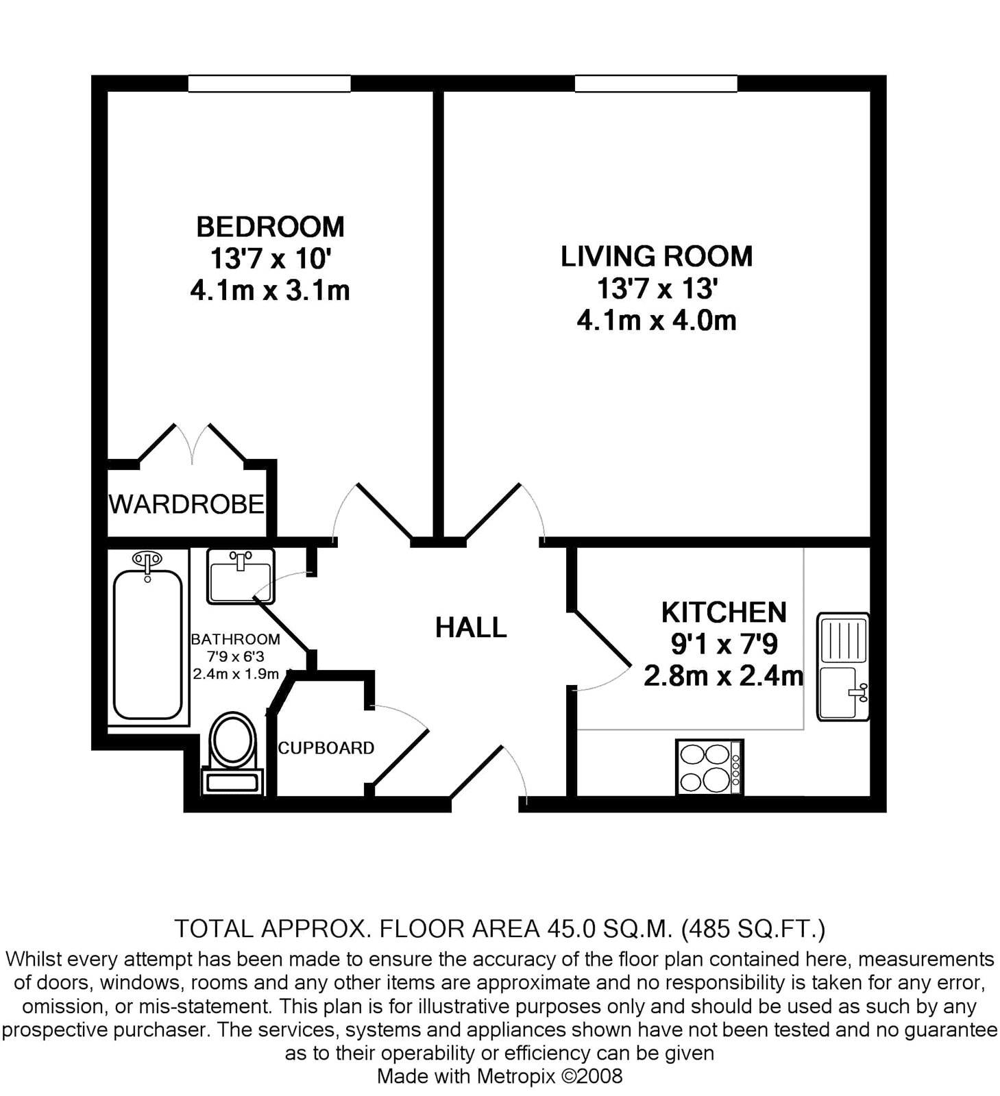 205, West Block, London floorplan