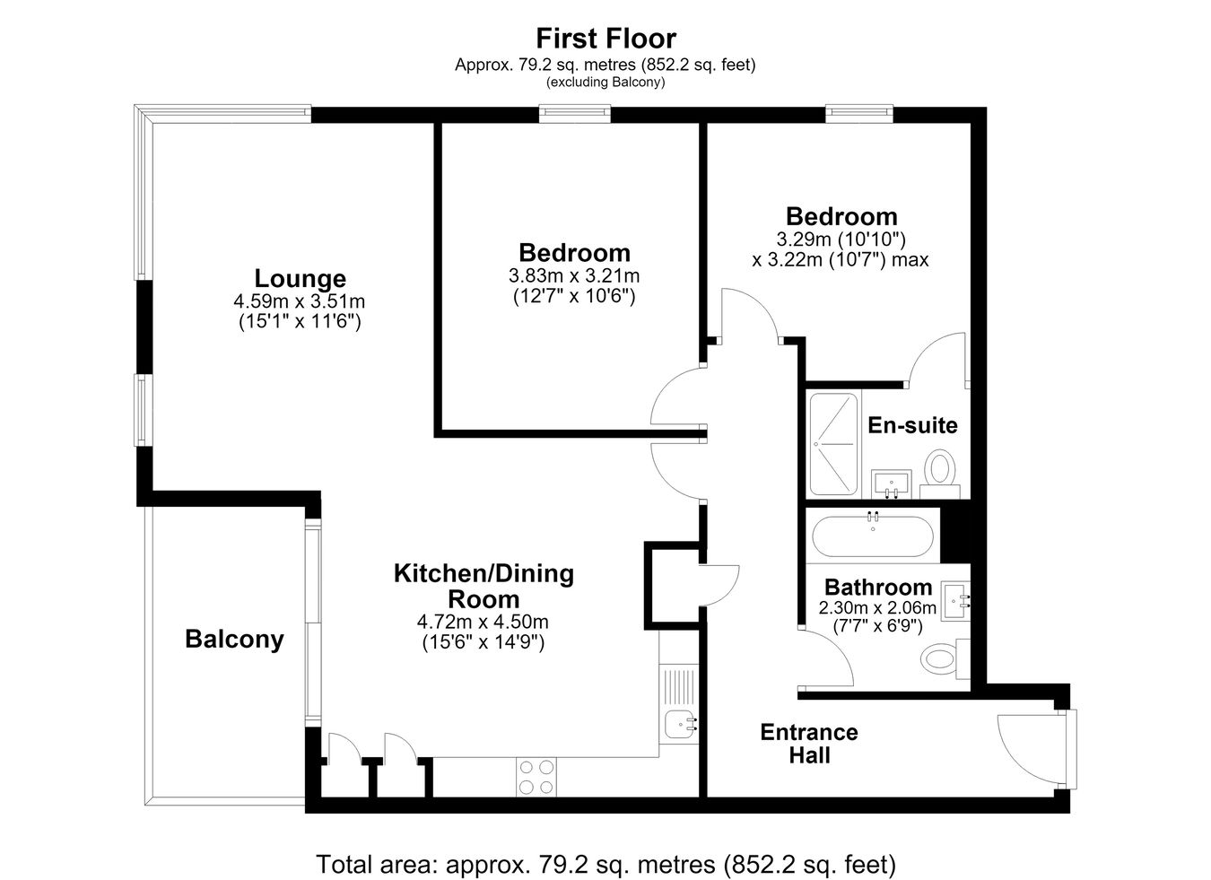 Waterwheel House, Crabble Hill, Dover floorplan