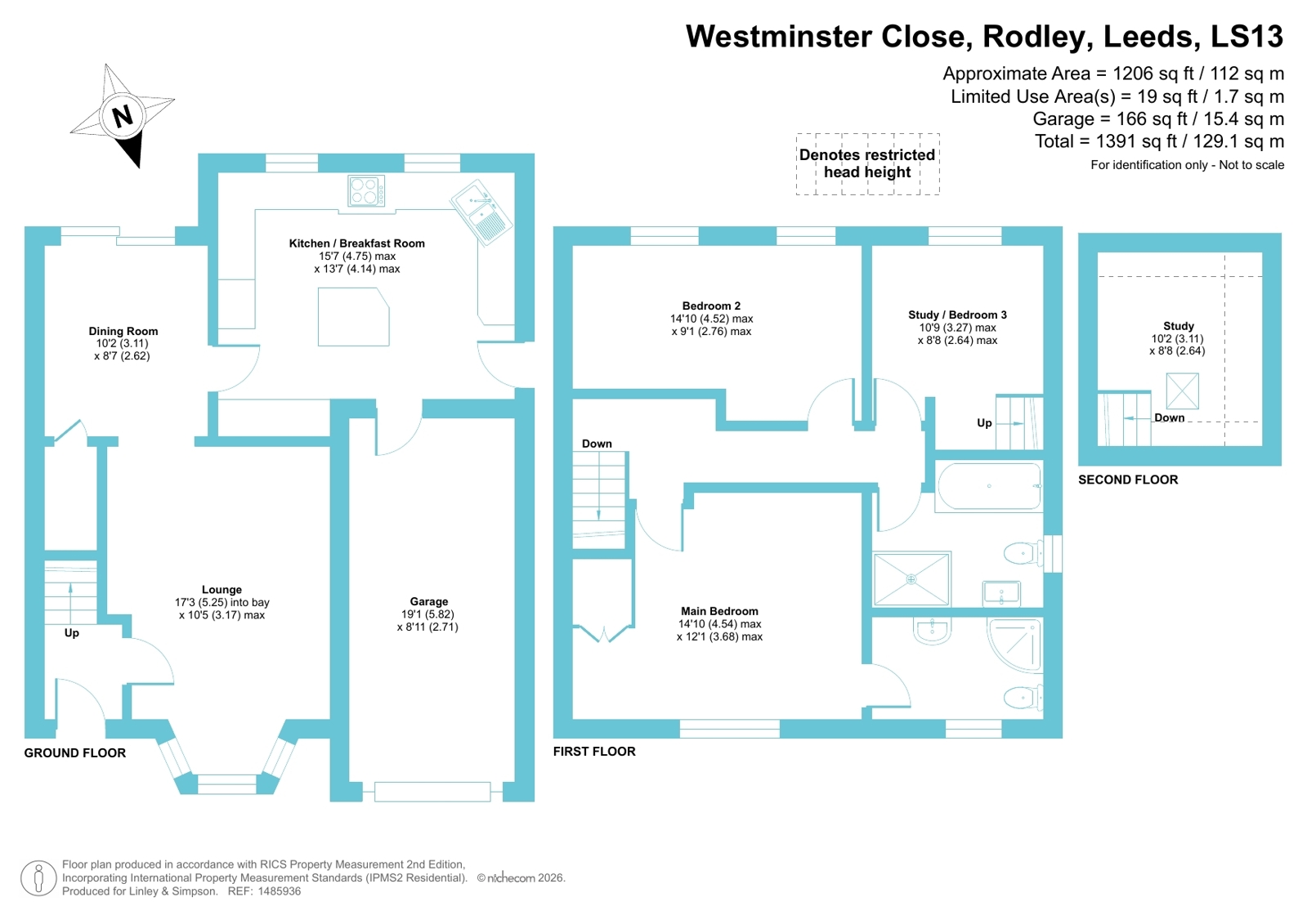 23, Westminster Close, Leeds floorplan
