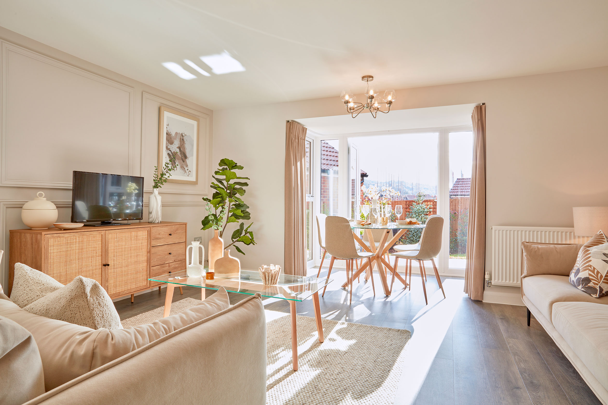 Open Plan Lounge In The Woodcote 4 Bedroom