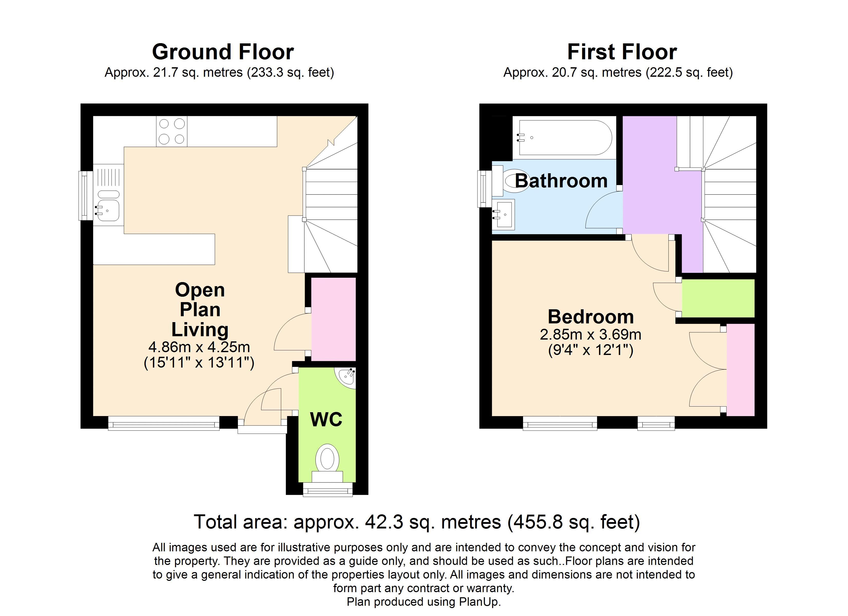 Binfields Farm Lane, Chineham, Basingstoke RG24, 1 bedroom semi