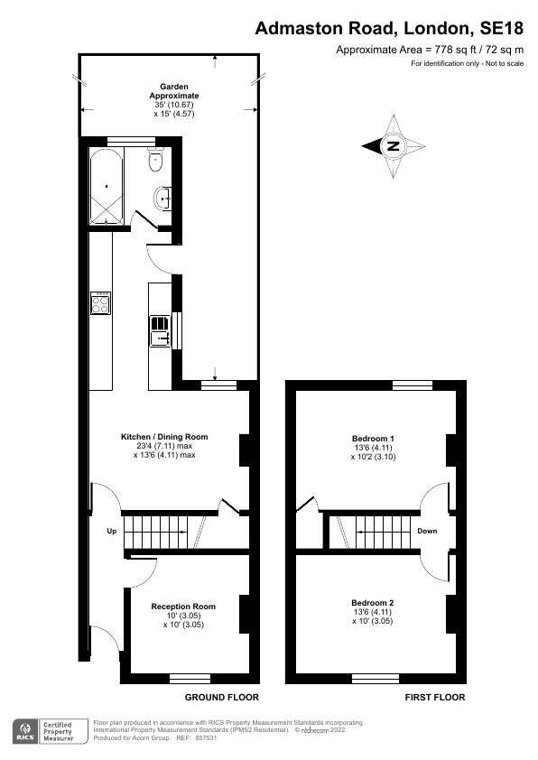 Admaston Road, London SE18, 2 bedroom end terrace house for sale