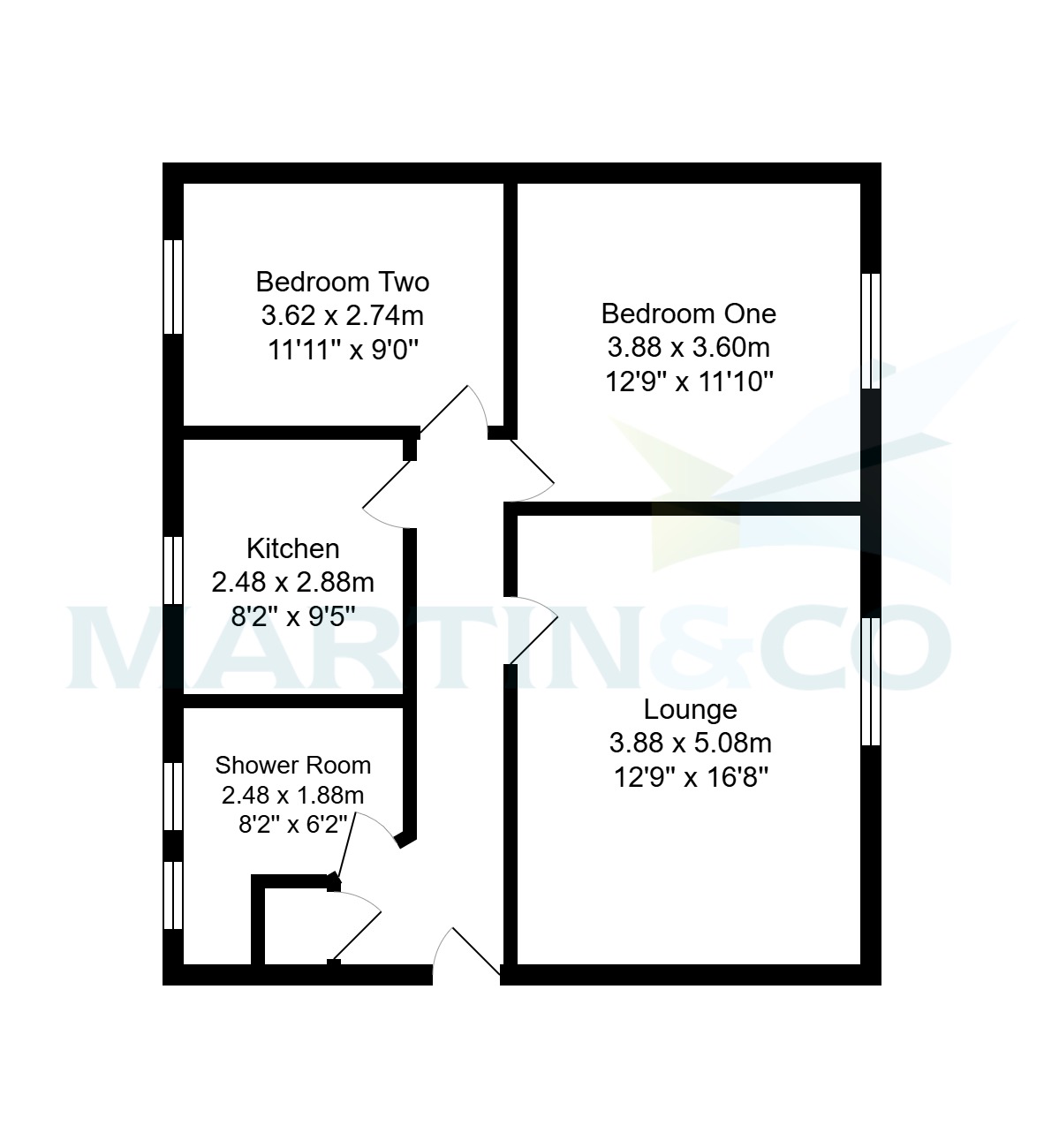 13 Cliffe Court, Castle Road, Keighley floorplan