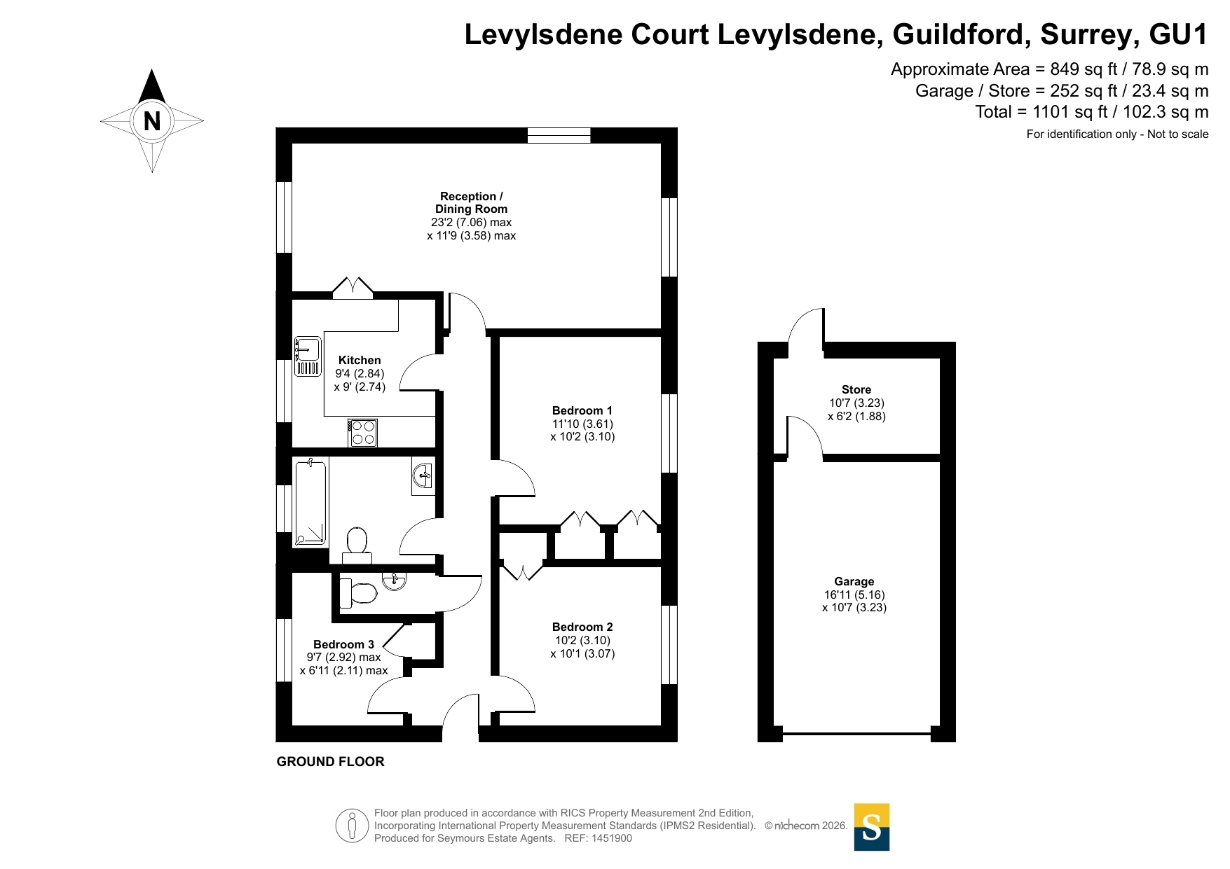 3 Levylsdene Court,, Levylsdene, Surrey floorplan