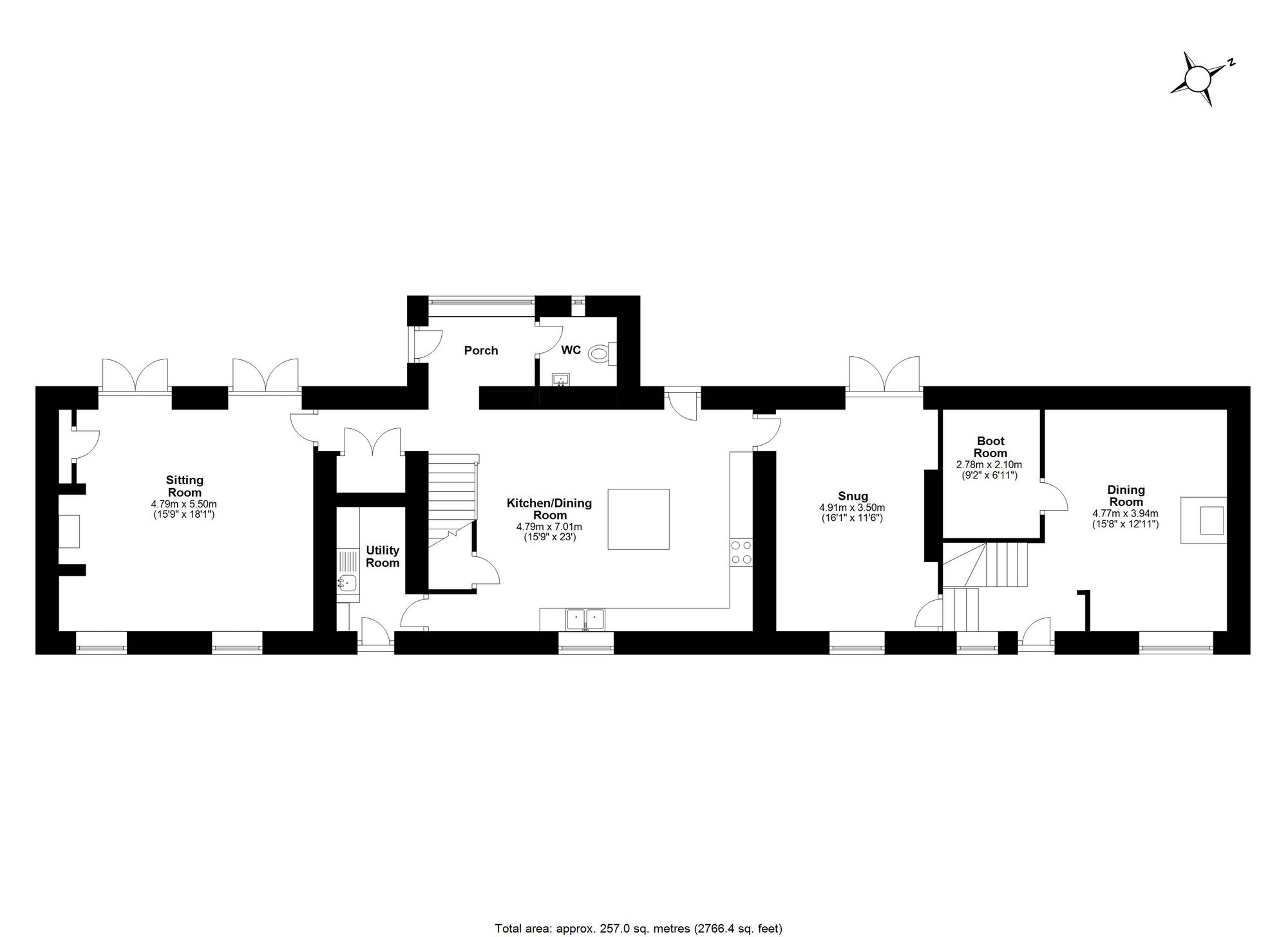 Walwick Cottage, Hexham floorplan