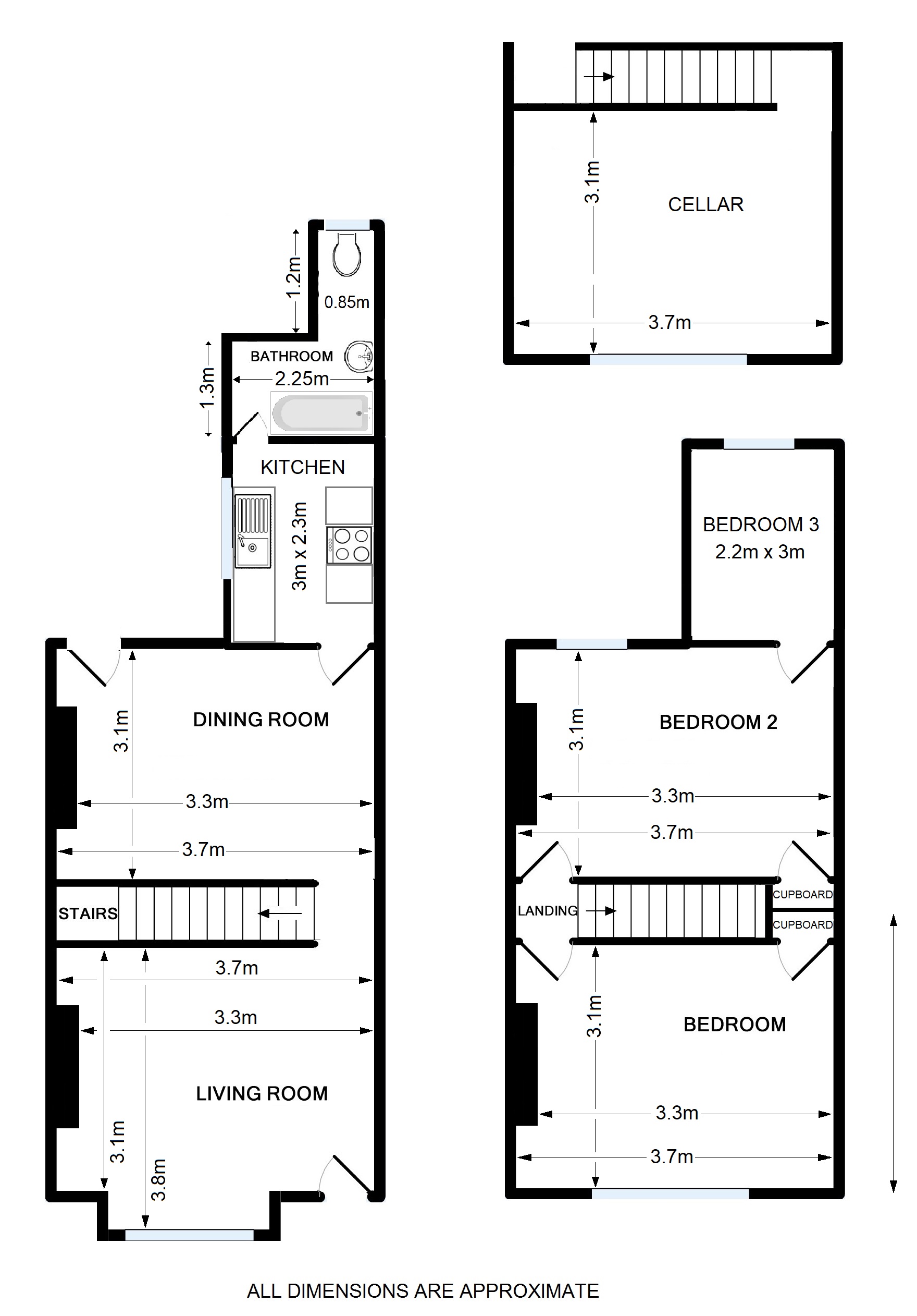 3 Bedrooms Terraced house to rent in Charter Street, Gillingham ME7