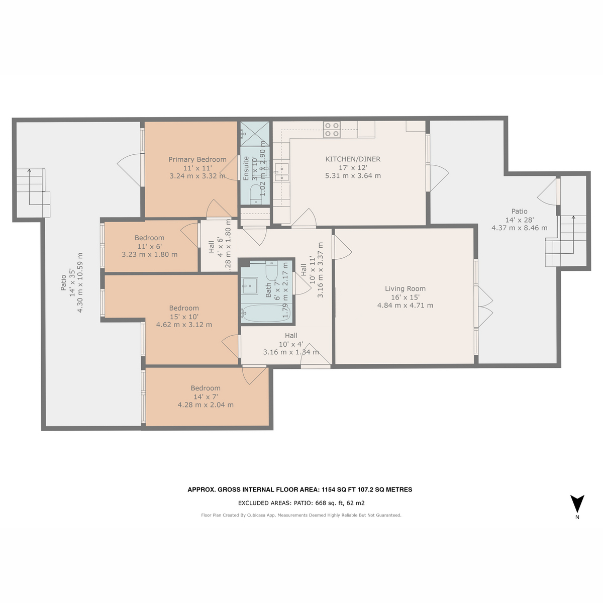 Flat Flat 1, 37, Ashley Lane, London floorplan