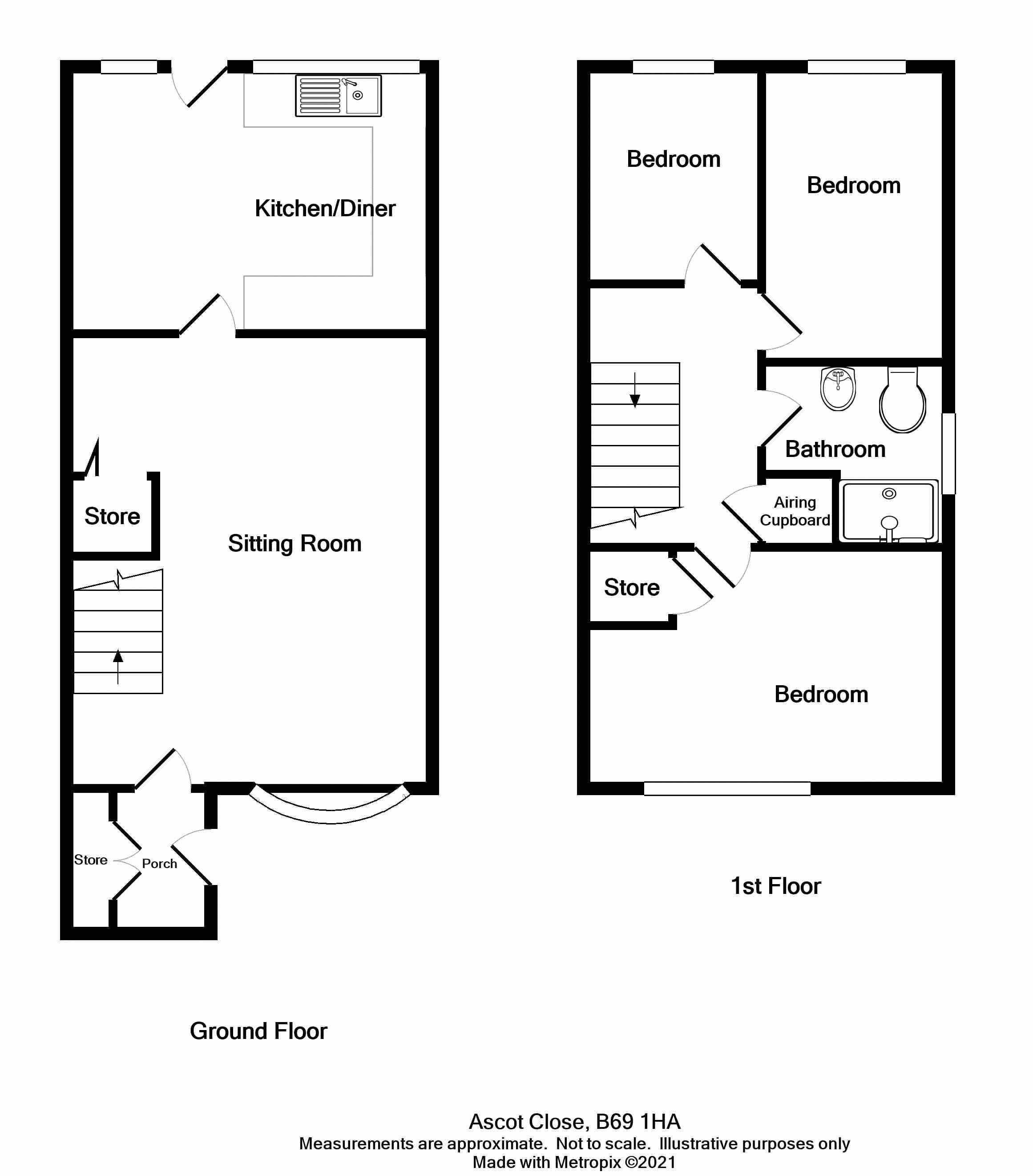 Oldbury, Tividale, Ascot Close B69, 3 bedroom semidetached house for sale 60074289